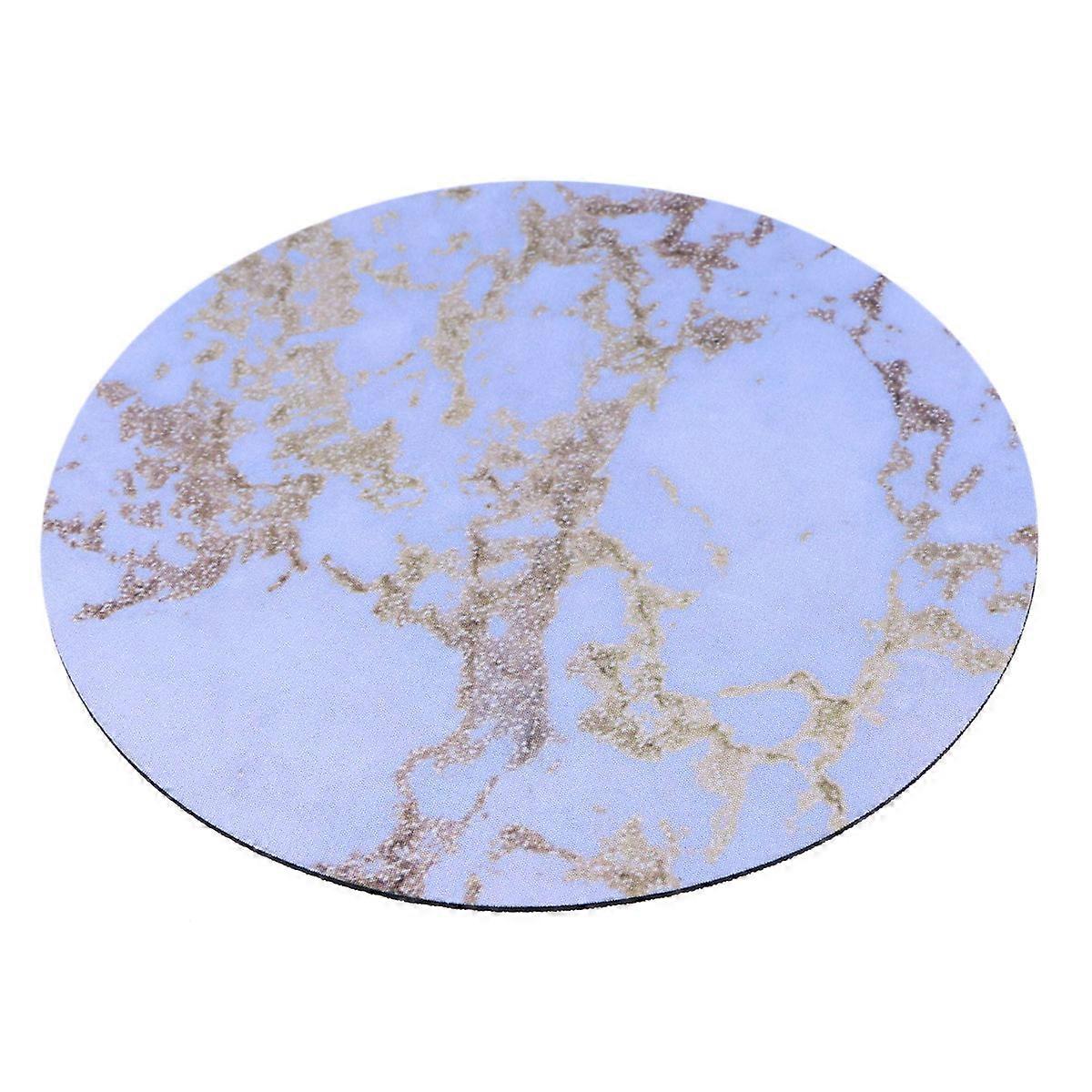 Desk Pad Circular Mouse Pad Artistic Design 22X22CM Office Work Wrist Support 1Set