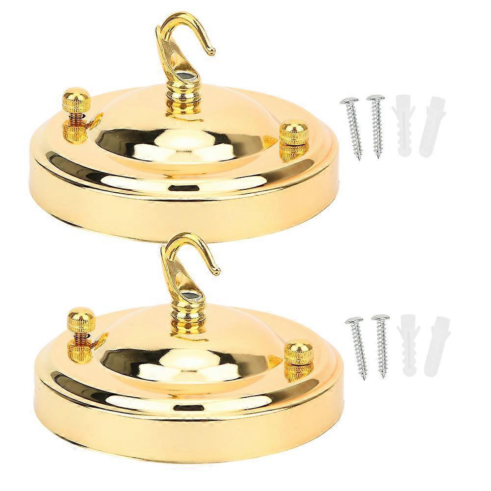 2PCS Iron Chandelier Hanging Plate Hook Ceiling Light Canopy Decoration DIY Fitting Accessory