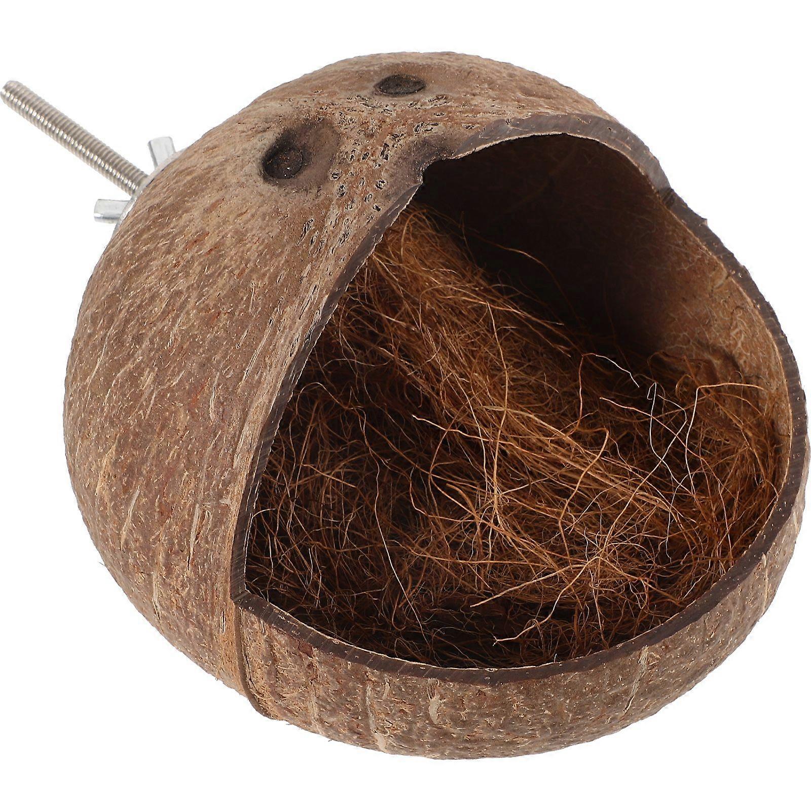 Coconuts Shell Nest Cage Coconuts Shell Bird Nest Bird Breeding Bird House Parrot House