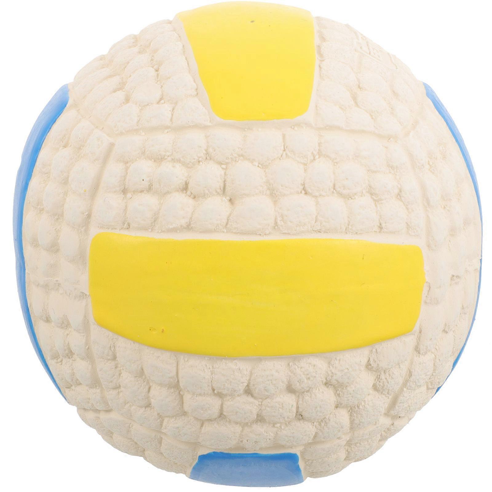 Dog Squeaky Ball Interactive Volleyball Toy For Puppies Floating In Water 9x9cm Promote Healthy Growth 1Pcs