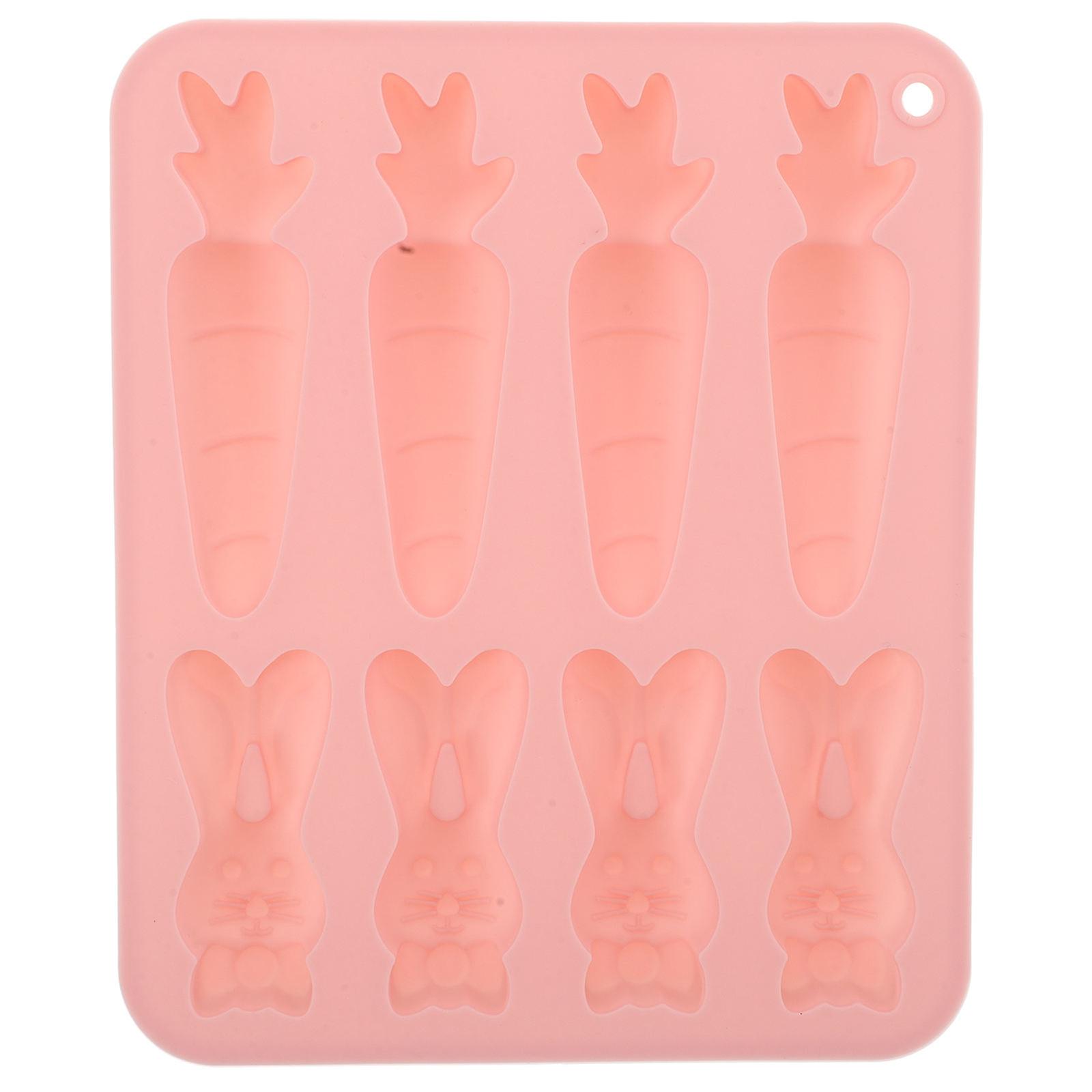 Silicone Cake Mould Baking Tool For Hobbyists Easter Rabbit Shape Pink 15.80X13.00X1.70CM Baking 1Set