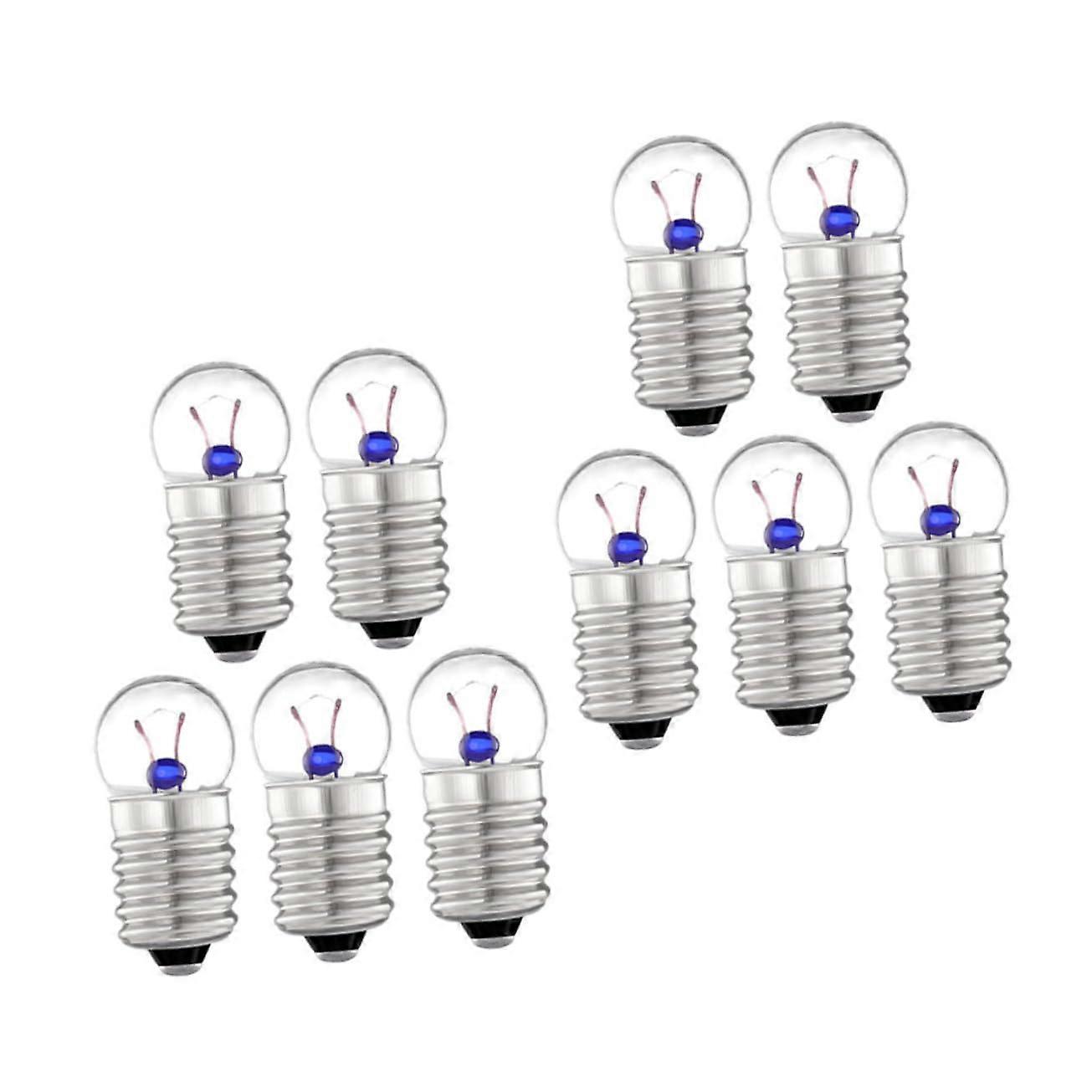 Pack of 10 Mini Bulbs for Physical Experiments, Replacement Lamps with Screw Base for Teaching Instruments, DIY Projects,,