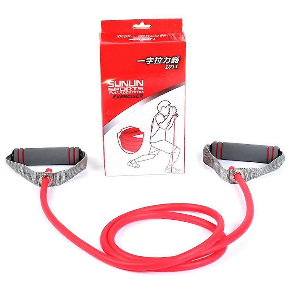 Fitness Pulling Rope Yoga Assisted Puller Strength Training Equipment Red 180x12cm TPR Triceps Training 1Pack
