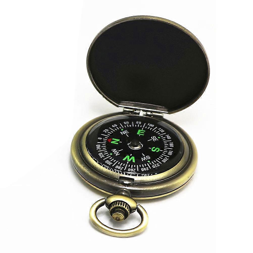Portable Compass Backpacking Compass Zinc Alloy Material Vintage Design Round Shape 1Pack