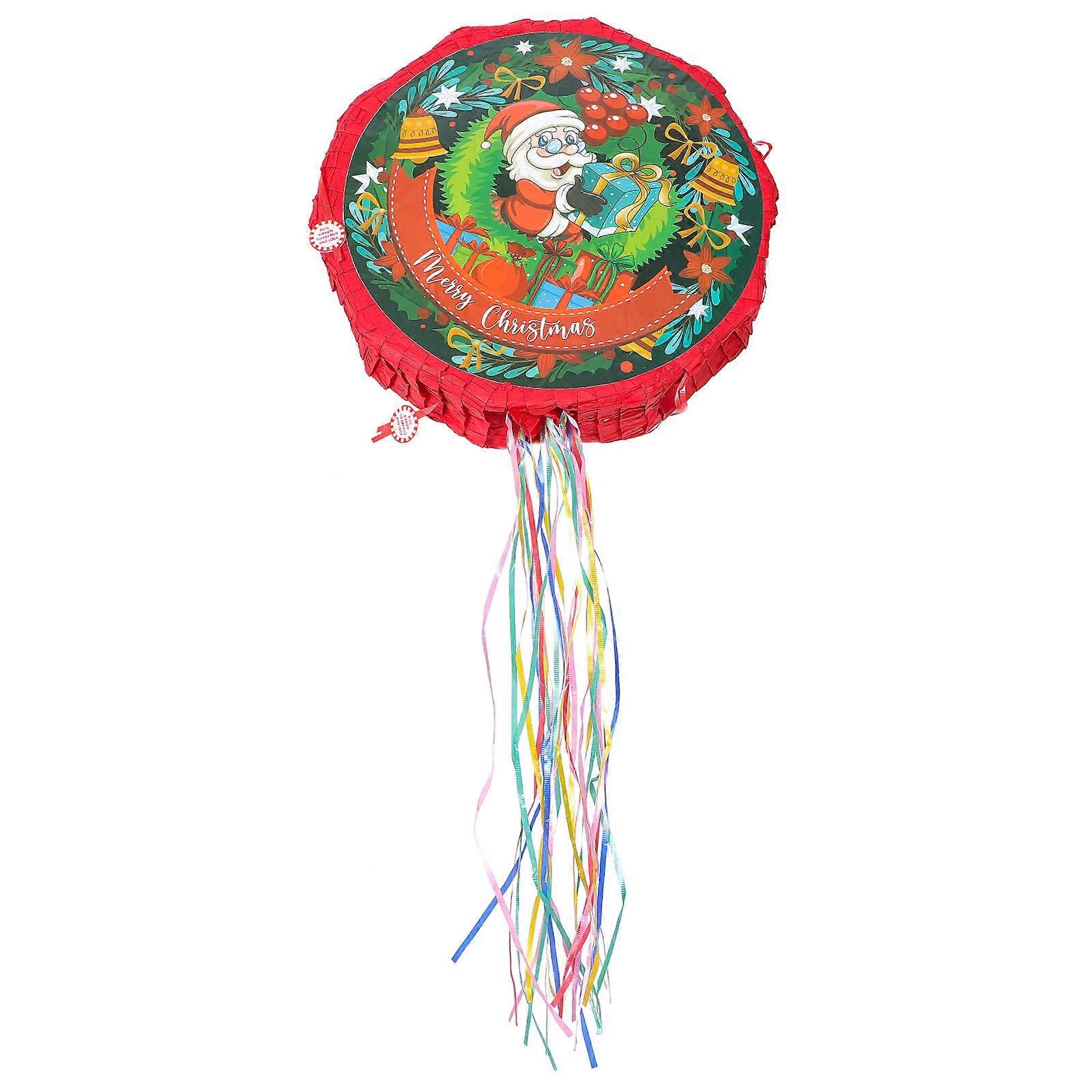 Santa Clause Pinata Game Prop 43x43cm Paper Christmas Party Decoration 1Pcs