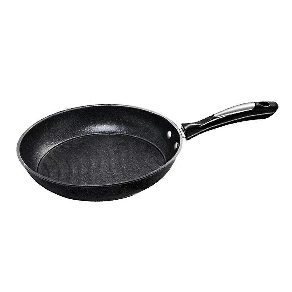 Maifan Stone Frying Pan with Flat Bottom Nonstick for Home Black Easy to Clean 1pc