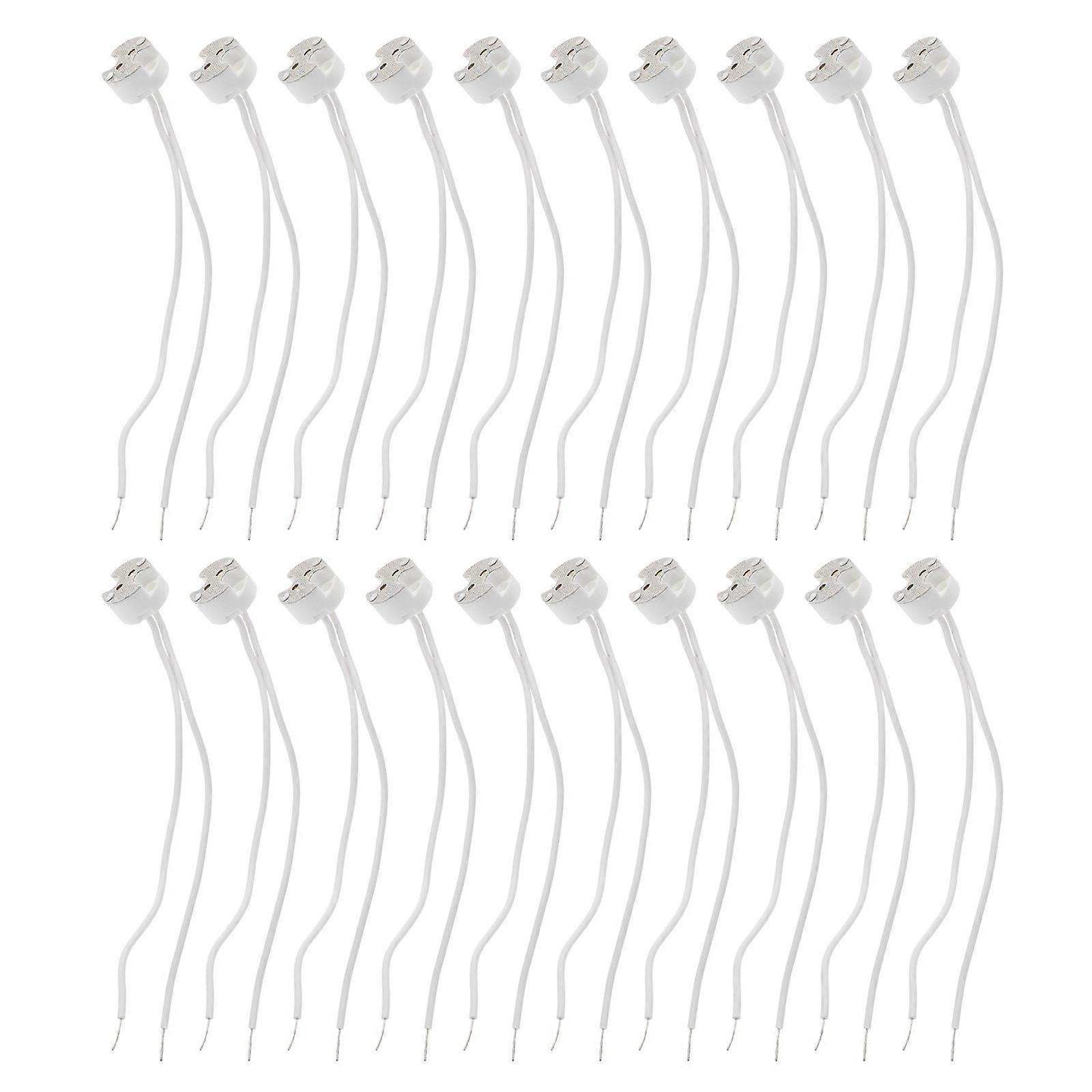 Light Socket Adapter Ceramic Lamp Socket For Home Lighting Wire Connection 15X1.6X1.6CM 20Pack