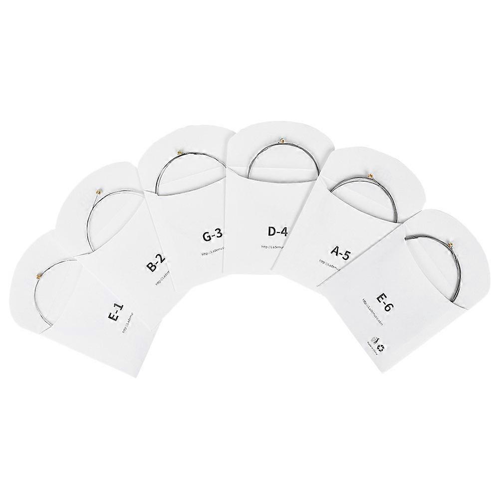 Electric Guitar Strings Ukulele Strings Musicians Practice Easy Installation Nickel Steel 6Pcs