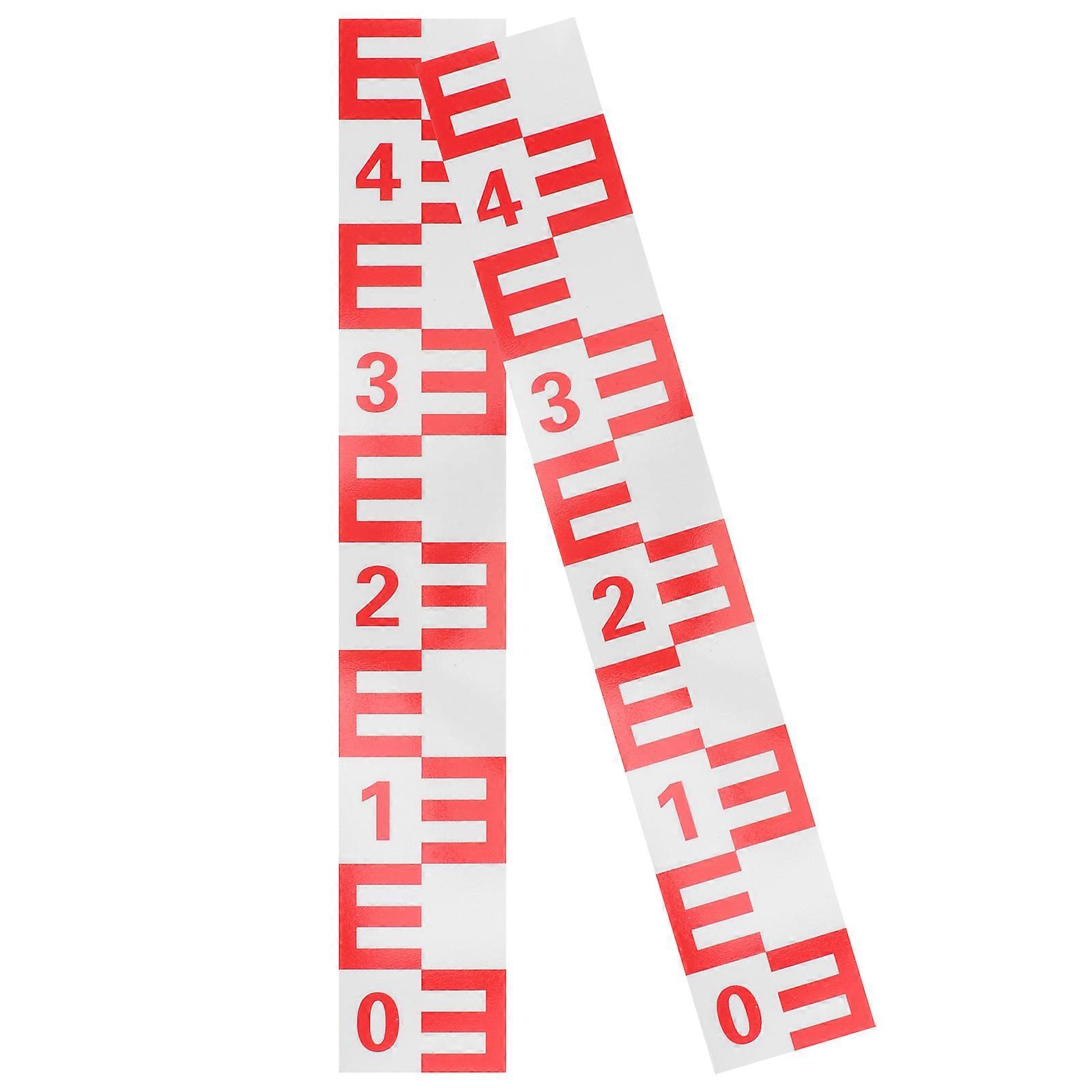 Gauge Sticker For Water Level Water Level Sticker Waterproof Reflective For Pool 2Pack