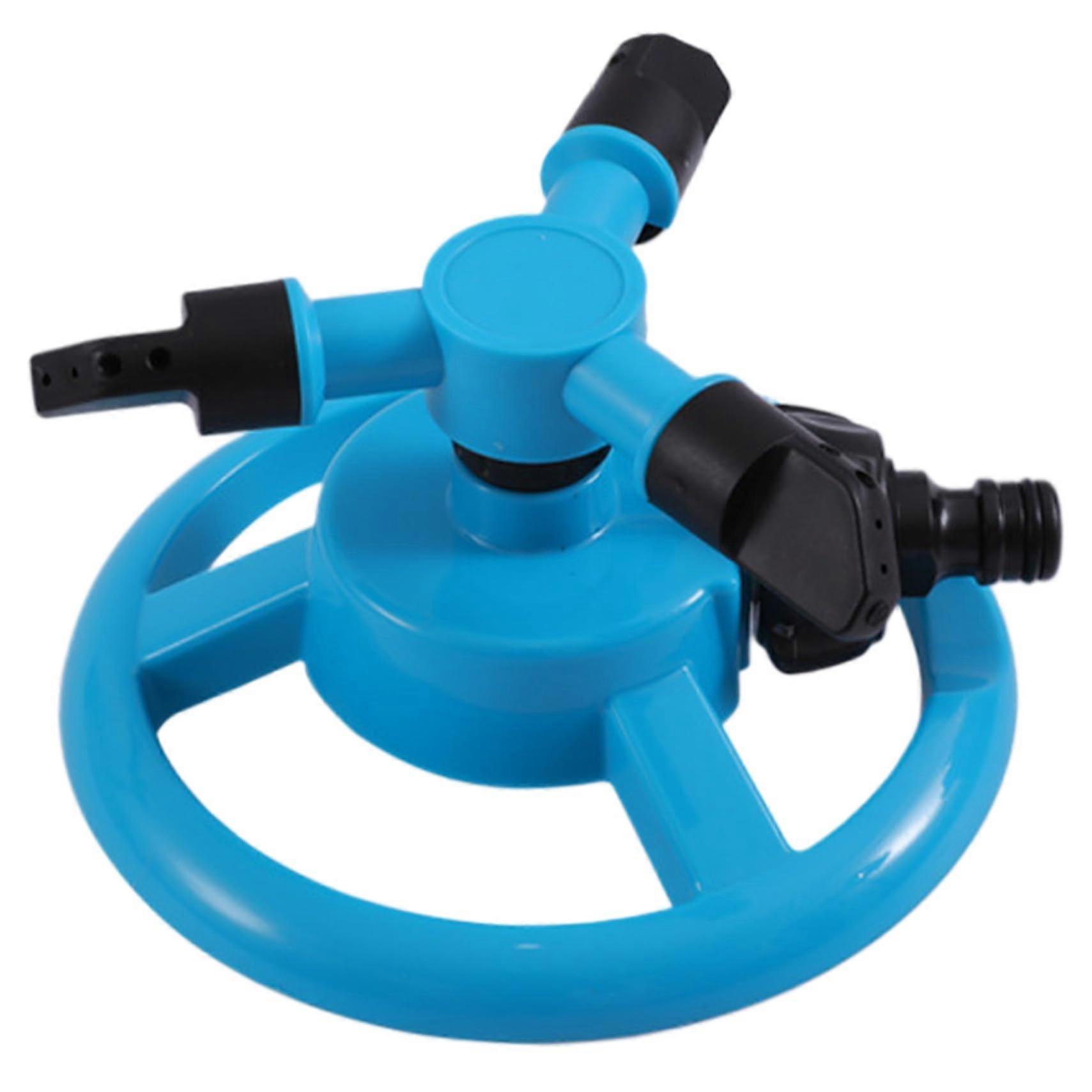 Sprinkler for yard 3 arms lawn sprinkler 360° rotatable garden sprinkler automatic water sprinkler irrigation system blue