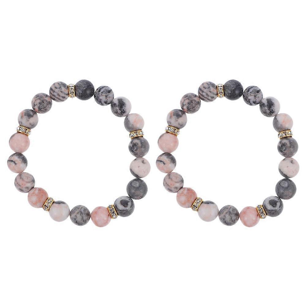 Pulseira trançada com cristais, estilo boêmio, para ocasiões especiais, damas de honra, 7x7cm, pacote com 2 unidades.