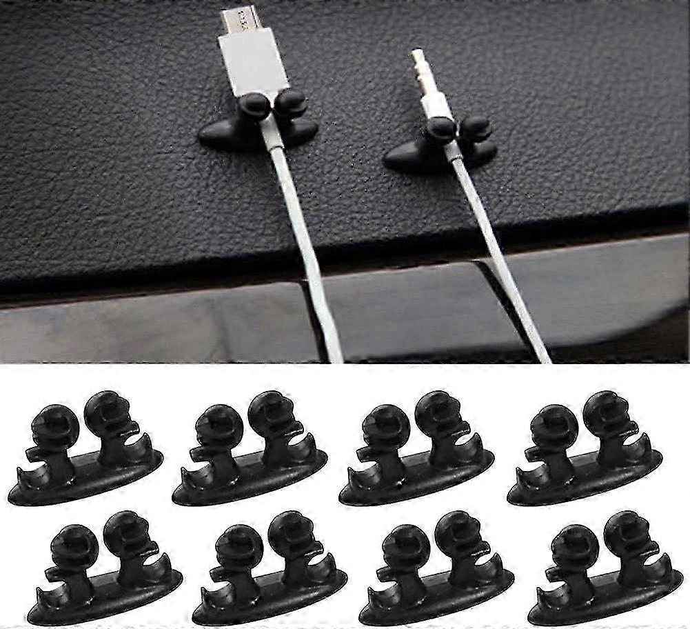 Car Cable Clip Organizer Adhesive USB Holder 8Pcs