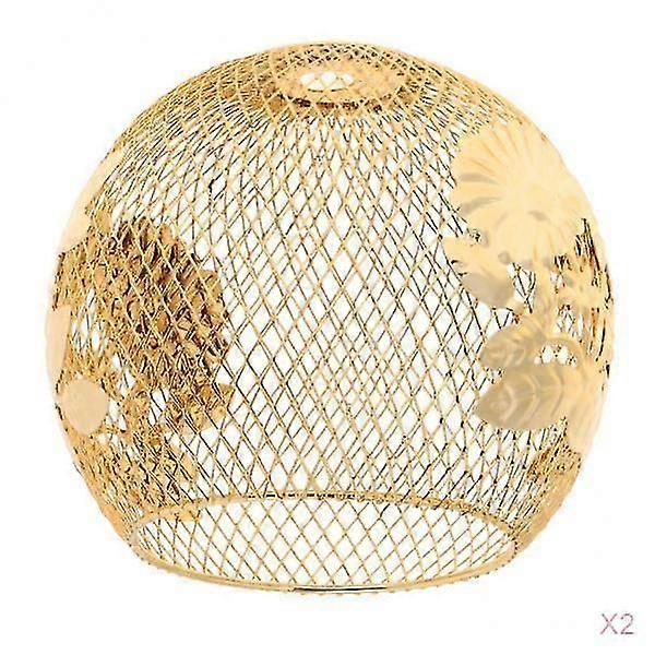2 Pcs Iron Lamp Shade Chandelier Shade Light Cage Pendant Lights Fixture