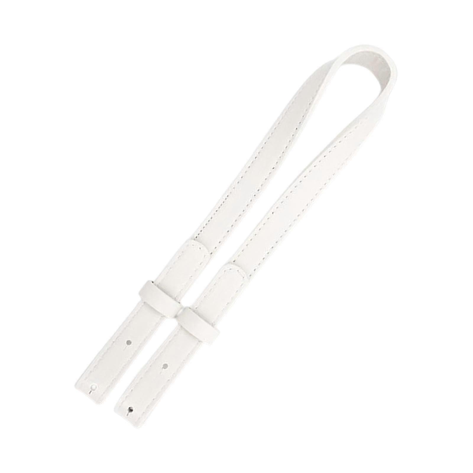 Sangles de sac en cuir PU universelles détachables pour bricolage artisanat réparation accessoires Blanc