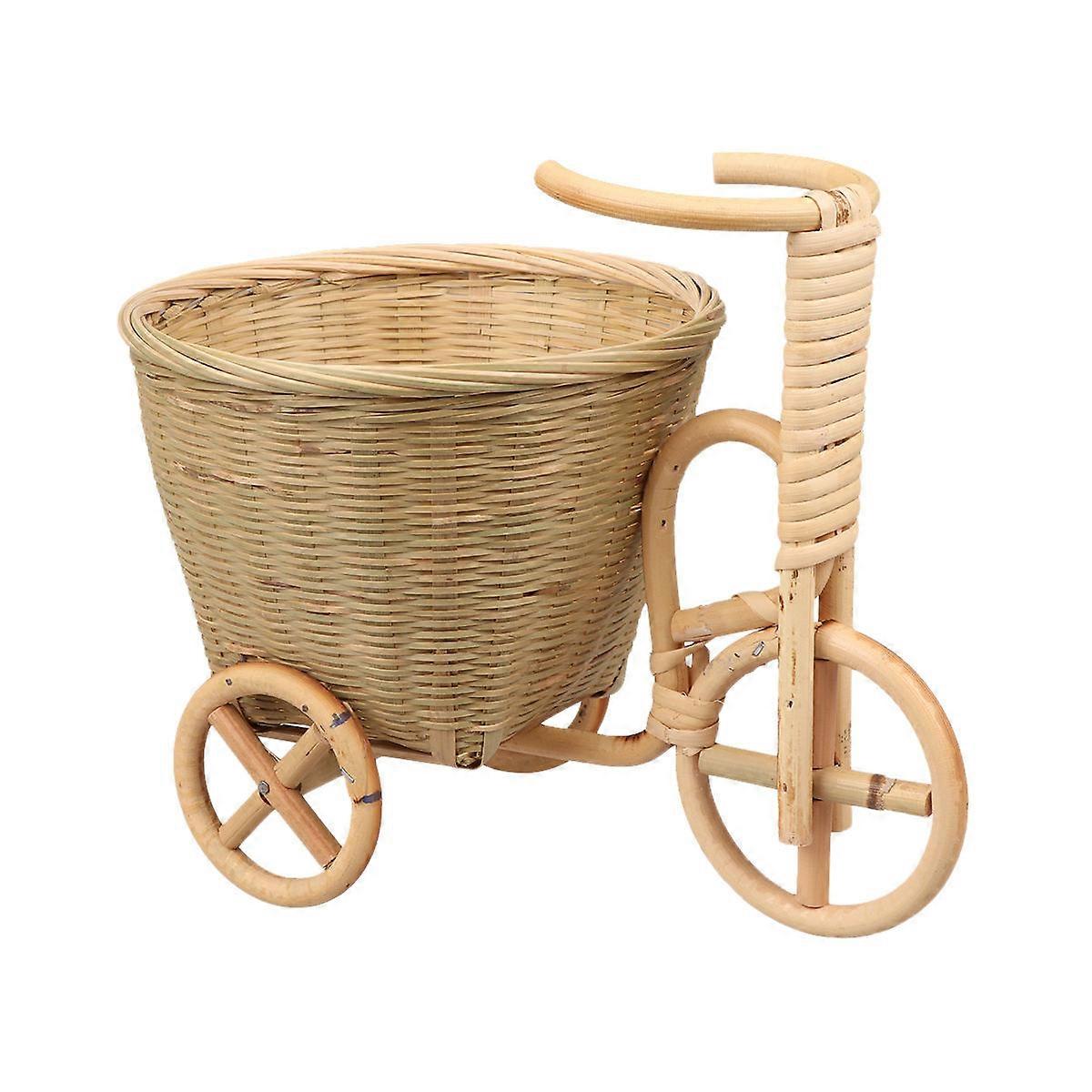 果物と野菜の収納用バスケットキッチン用三輪車形状23x16x19cm食品収納1個