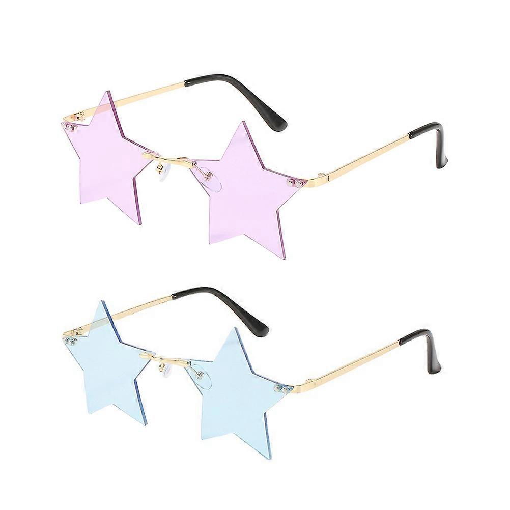 Party Star Sunglasses Five-Pointed Star UV Protection 2Pcs