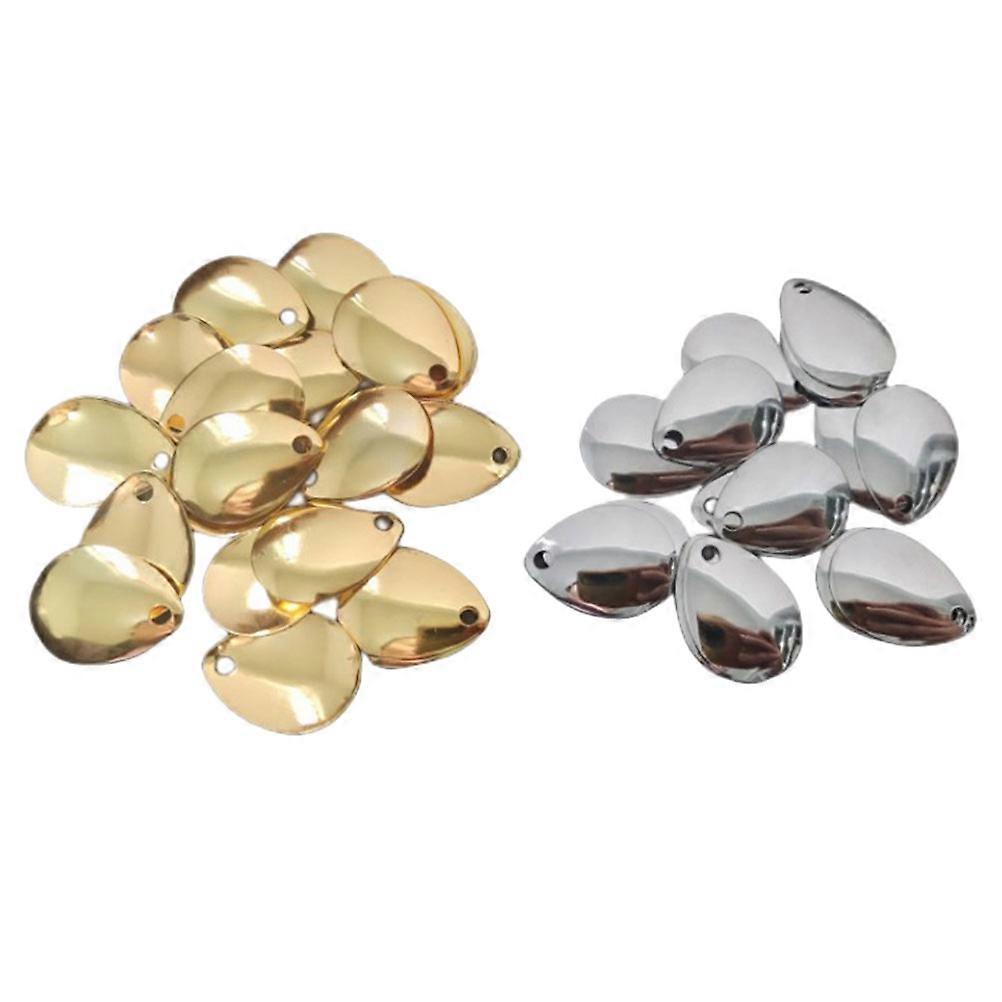 Fishing Lures Baits Tackle Sinking DIY Fishing Golden Color 30Pcs