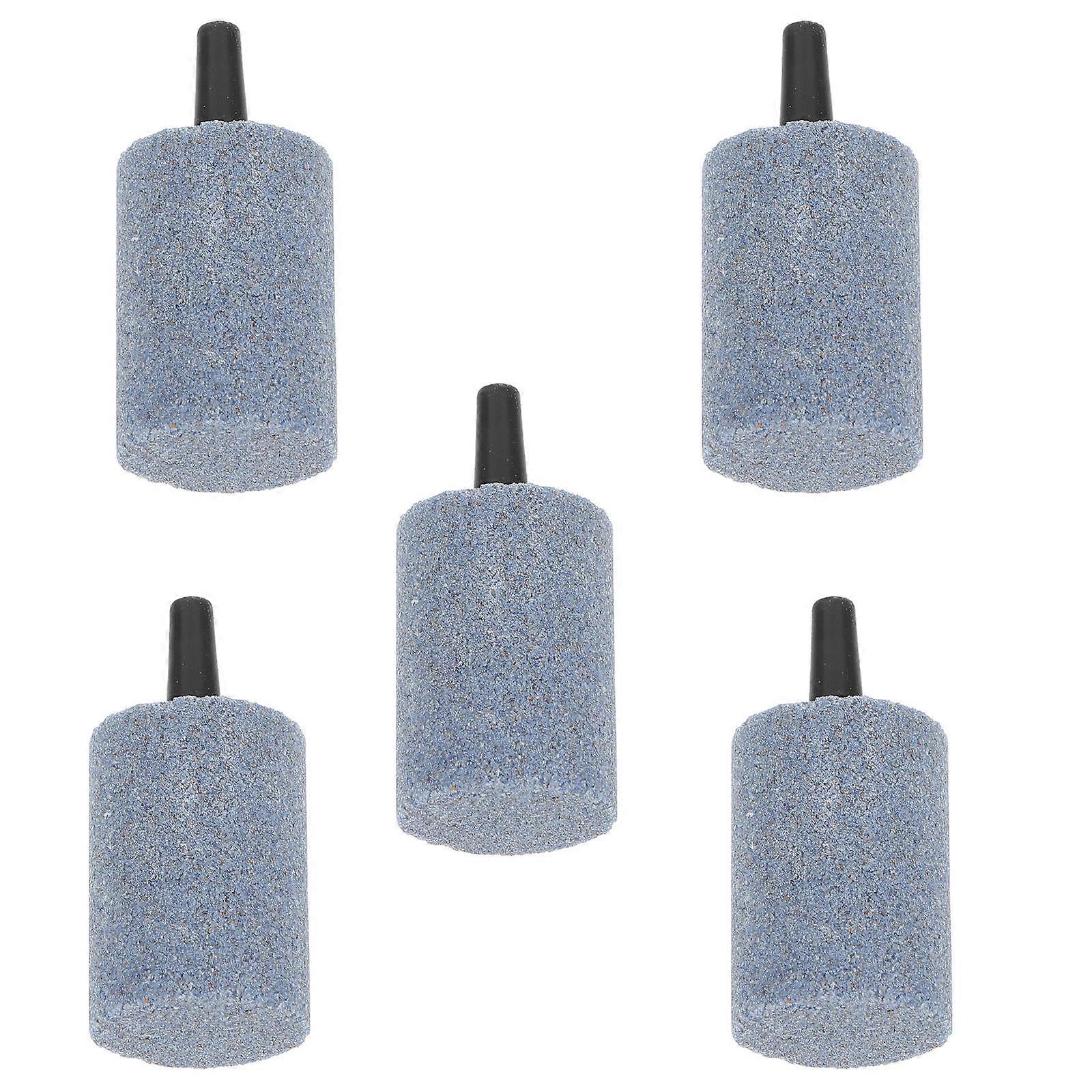 Aquarium Bubble Stone Nutrient Circulation Cylindrical Stone 4.5x2cm Office Use 5Pcs