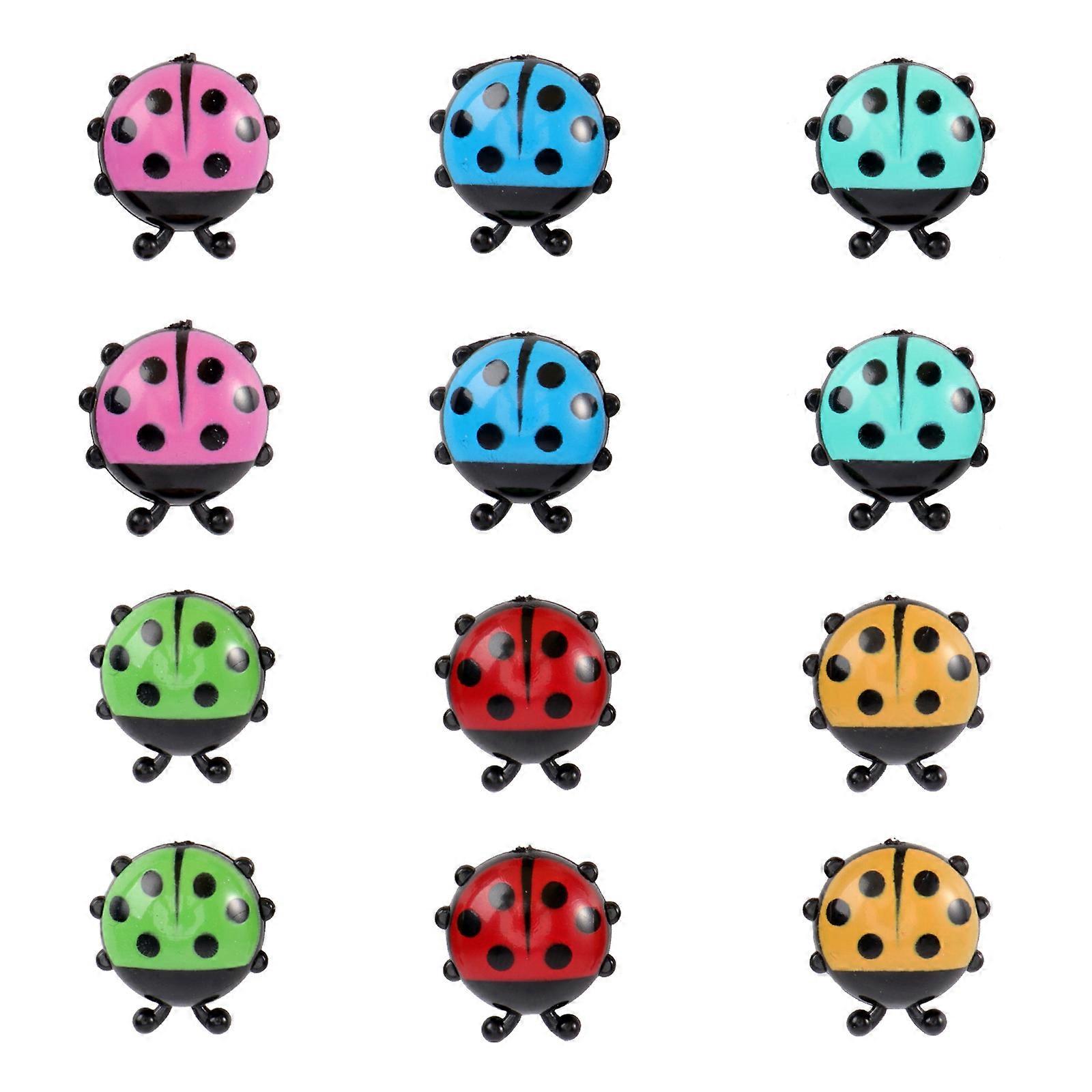 Creative Refrigerator Magnets Refrigerator Stickers Fridge Accessories Ladybug Shape 12Pcs
