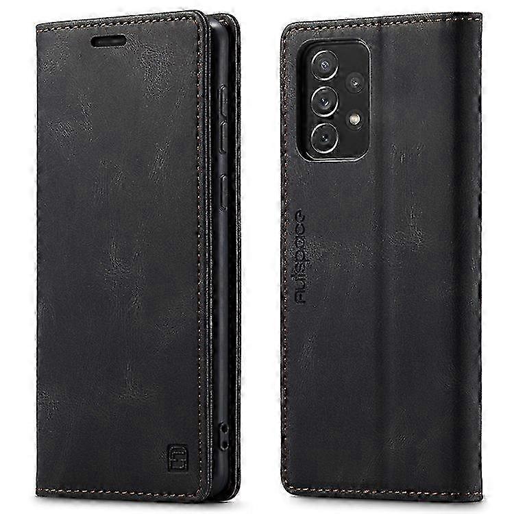 AUTSPACE A01 PU Leather Case for Galaxy A53 5G - RFID Wallet Flip Stand Cover
