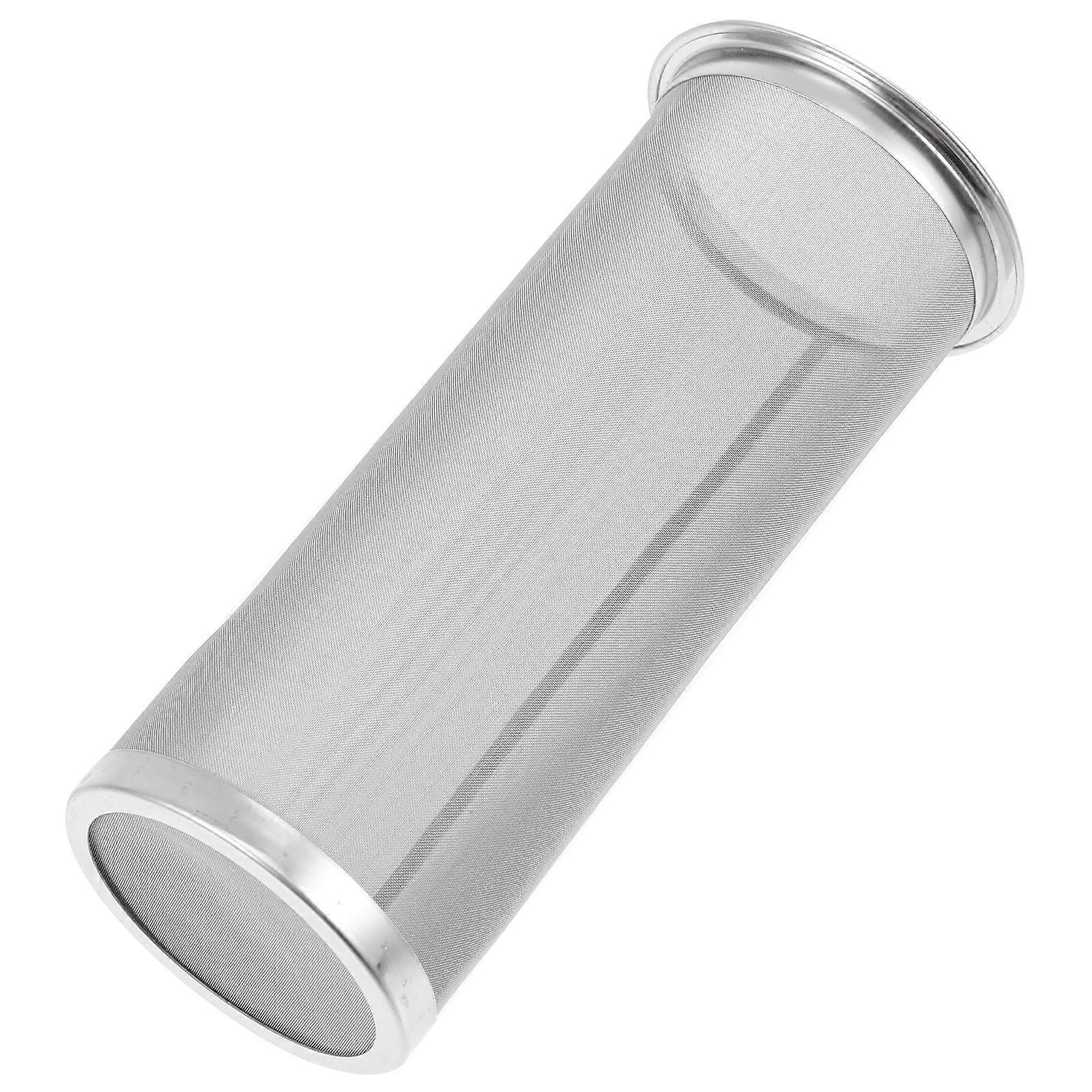 Hand Brewed Coffee Strainer Jar Matching Filter Net Stainless Brew Coffee Filter Tube For Camping Silver 15X6.7X6.7CM Portable 1Pcs