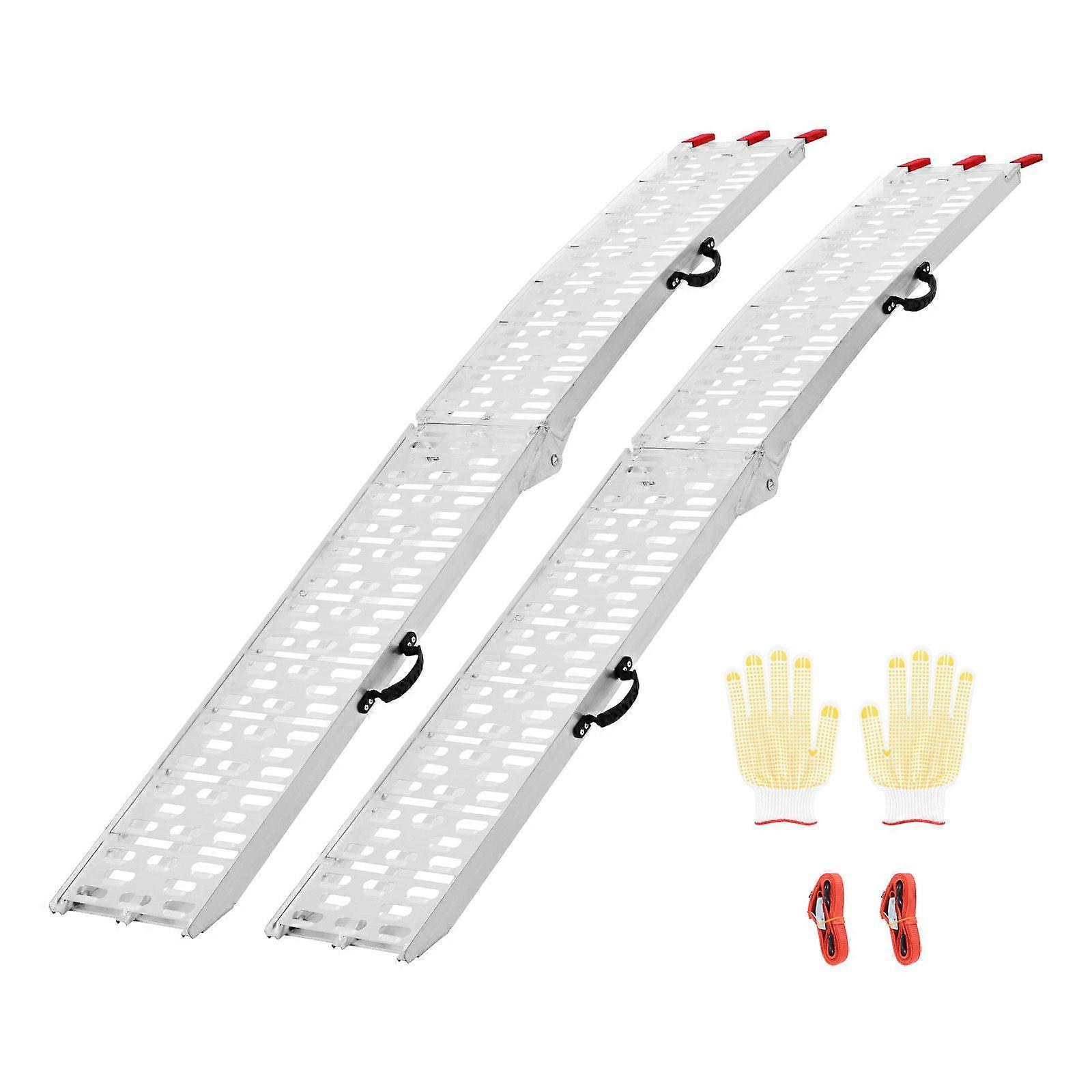Aluminum Ramps, 1500 lbs, 2Pcs Heavy-duty Ramps with Wider Ramp Surface, Universal Stable Loading Ramp with Handles