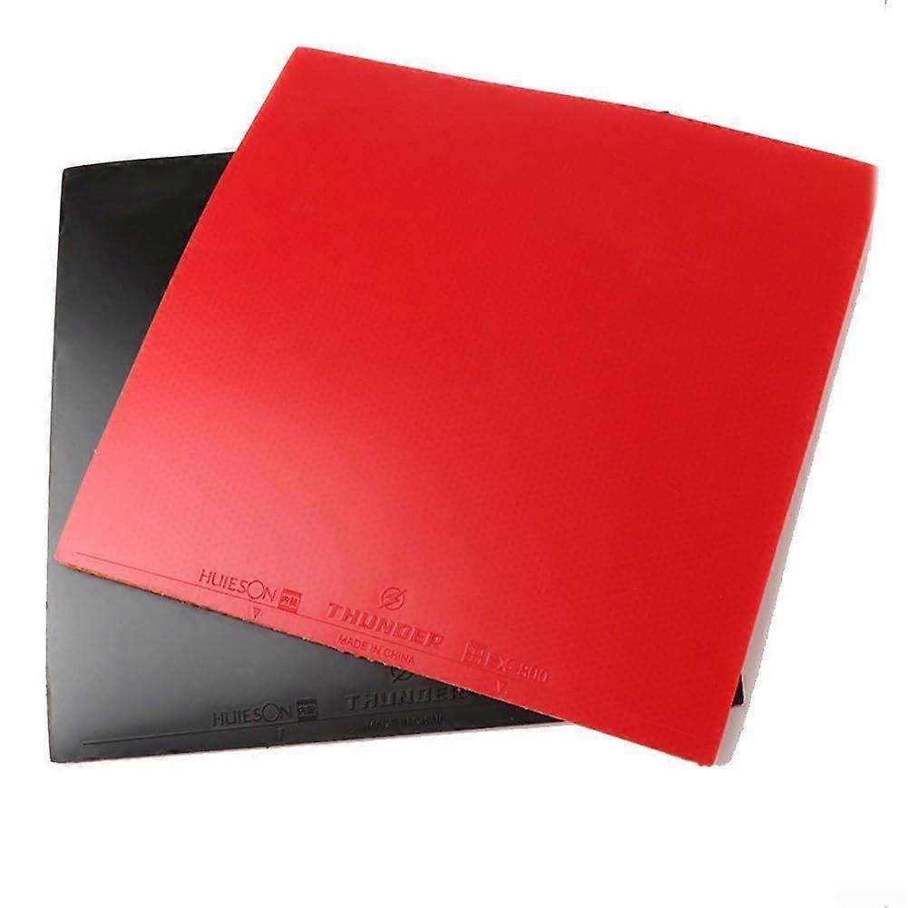 Advanced Table Tennis Rubber with Fast Offensive Features and Hard Sponge, Black/Red Color, for Competitive Play