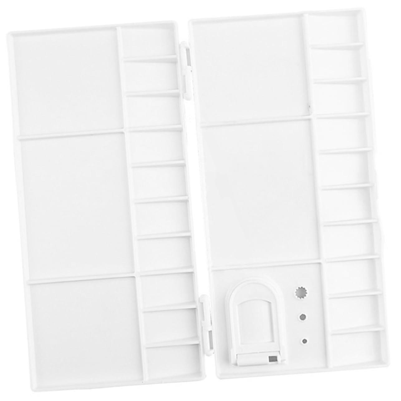 Empty Watercolour Paint Box with Durable Compartments for Mixing Gouache and Watercolour Paints for Artists and Beginners