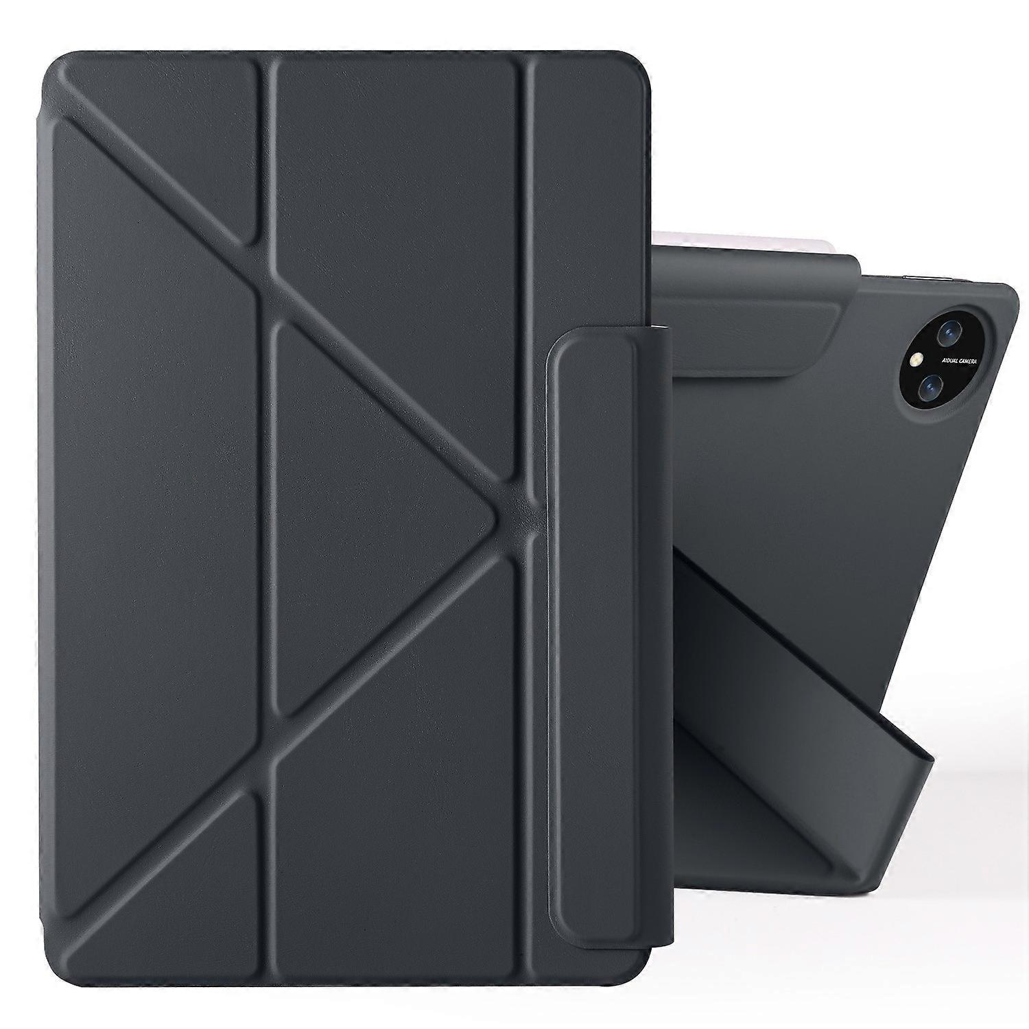 Magnetic Leather Case For Honor MagicPad 2 12.3 - Black