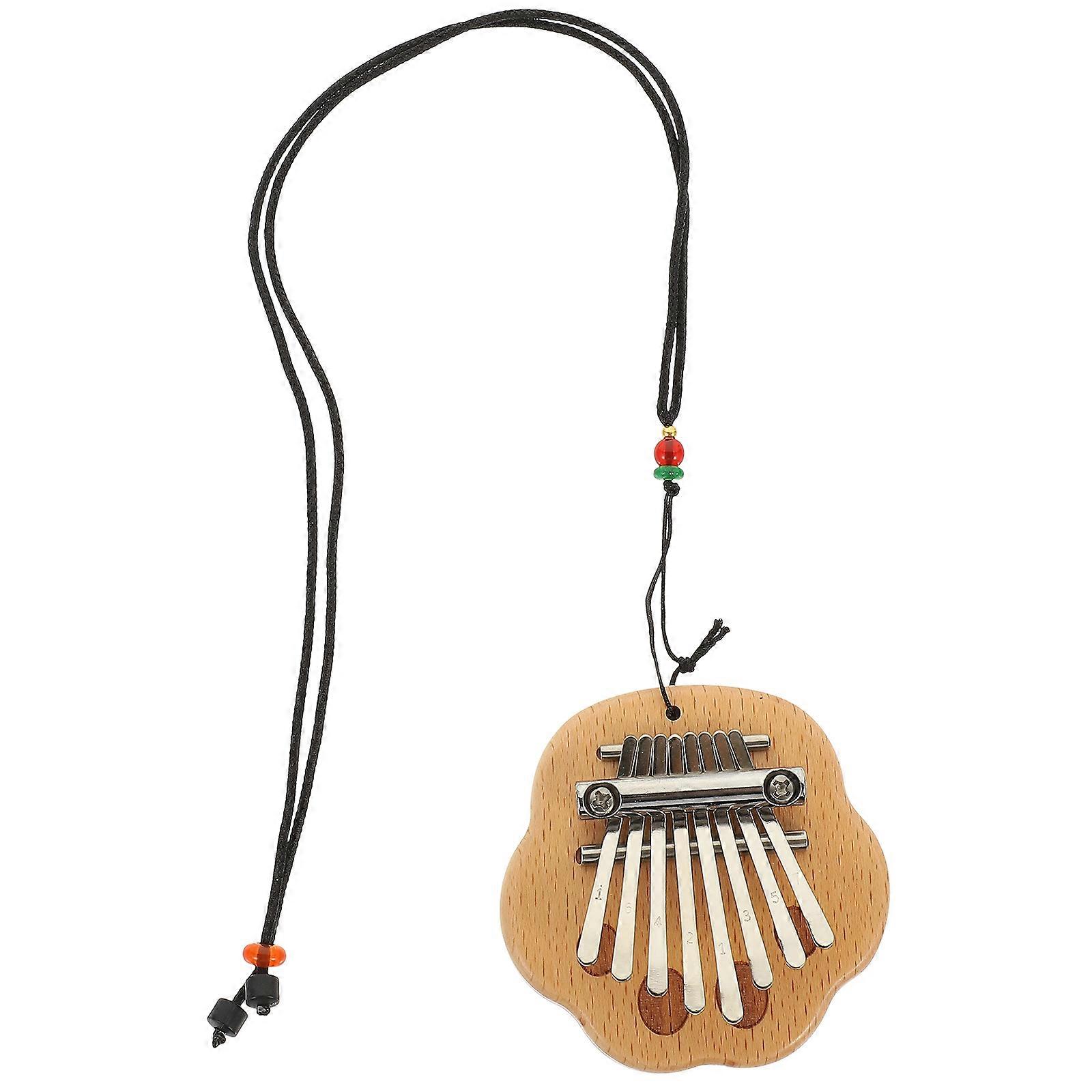 Beech Wood Mini Thumb Piano – Portable Finger Instrument with Resonance, Smooth Finish, and Cartoon Bear Design – Ideal for Beginners and Music