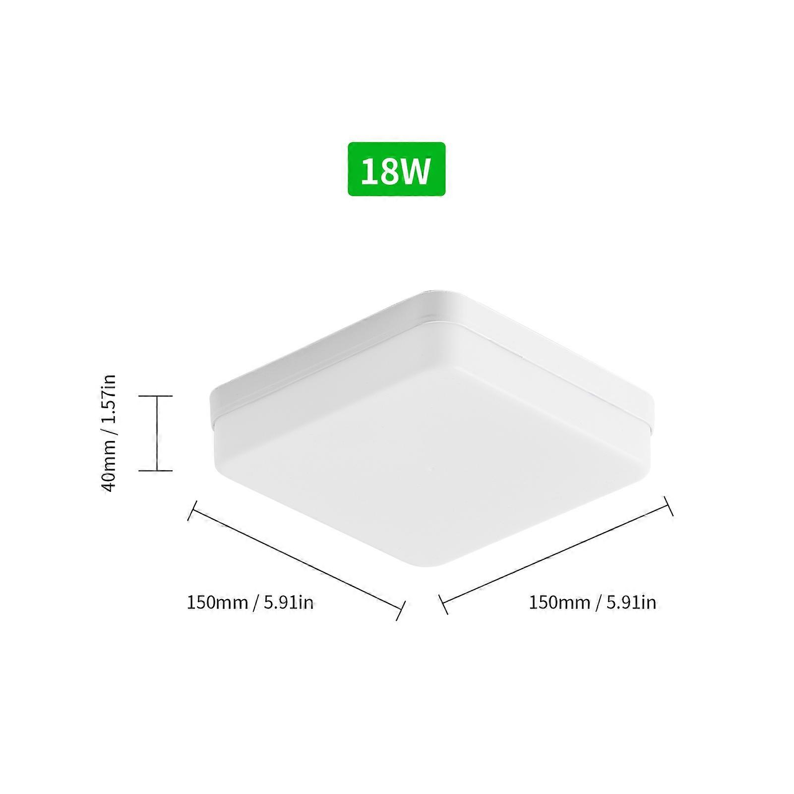 LEDs Light Flush Mounting 18W Square Ceiling Lamp for Kitchen Bedroom Hallway