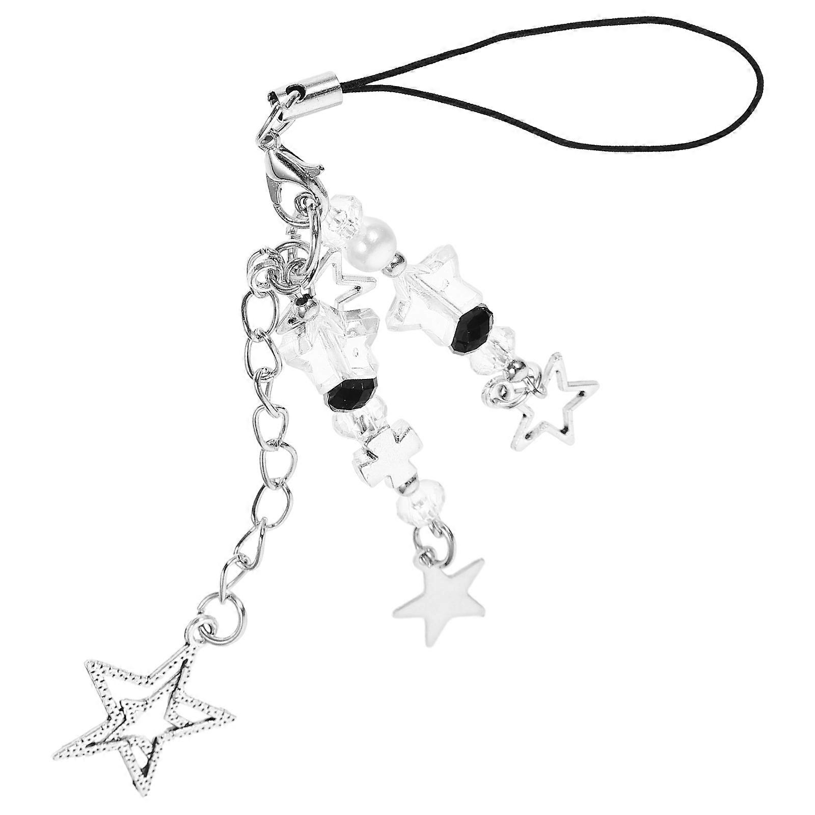 Phone Decoration Chain Star Pendant Phone Chain Bag Charm Five-Pointed Star Everyday Use Men 1Pack