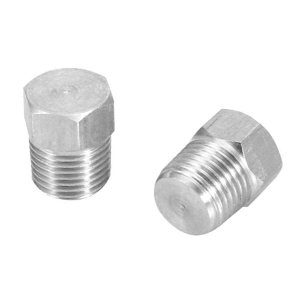 Male Thread Stainless Steel Pipe Countersunk Plug Hex Head Socket Pipe Fittings(PT1/8 2PCS)