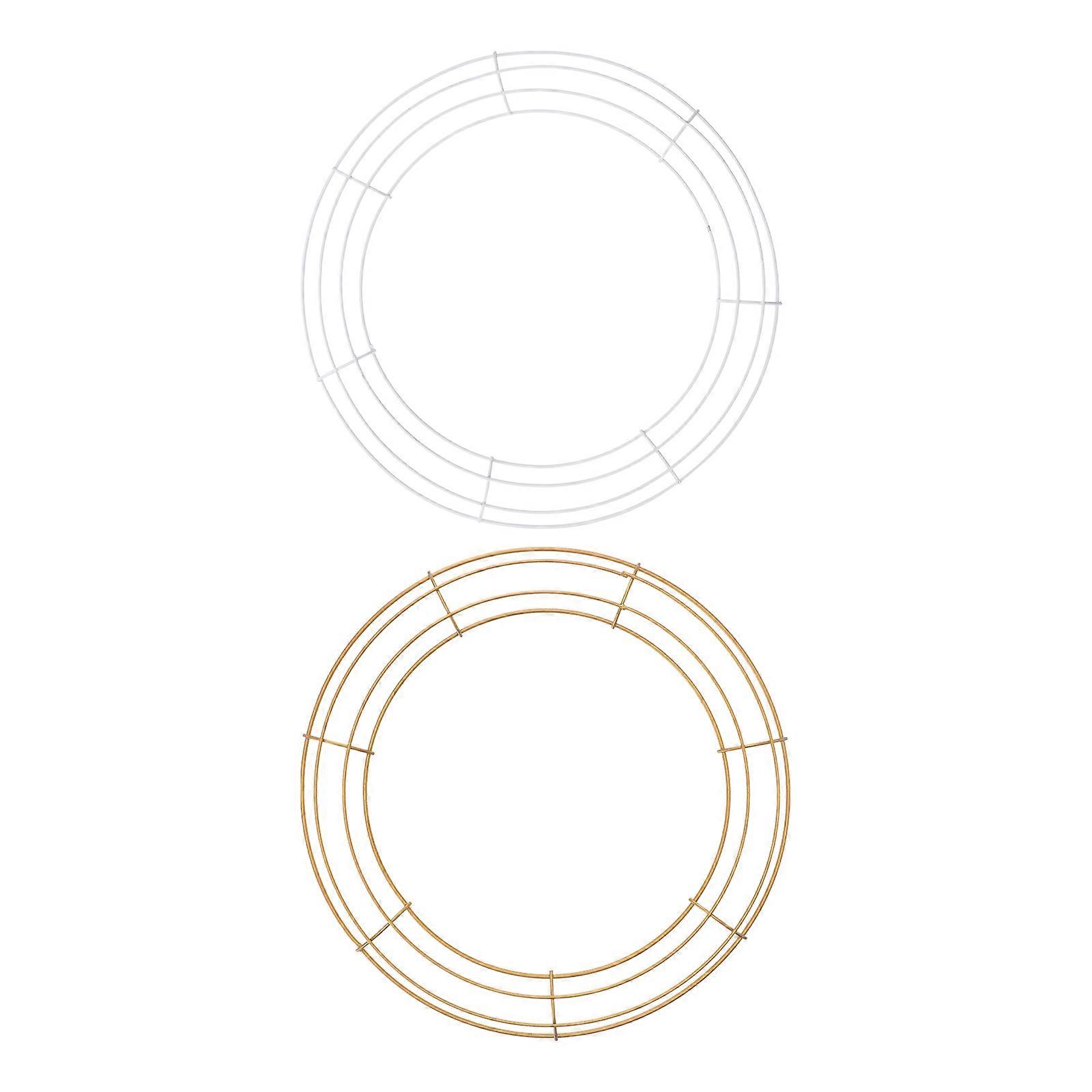 Wreath Decorations Supplies Wreath Frame for DIY Round Iron Hoops Assorted Color 30x30cm Craft Enthusiasts 2Pcs