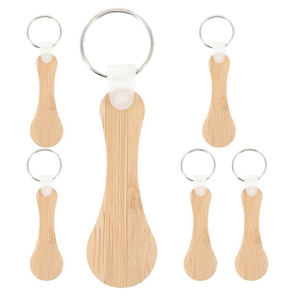 Portable Shopping Trolley Tokens Mini Aluminum Alloy Key Ring Brown For Daily Use 6Pcs