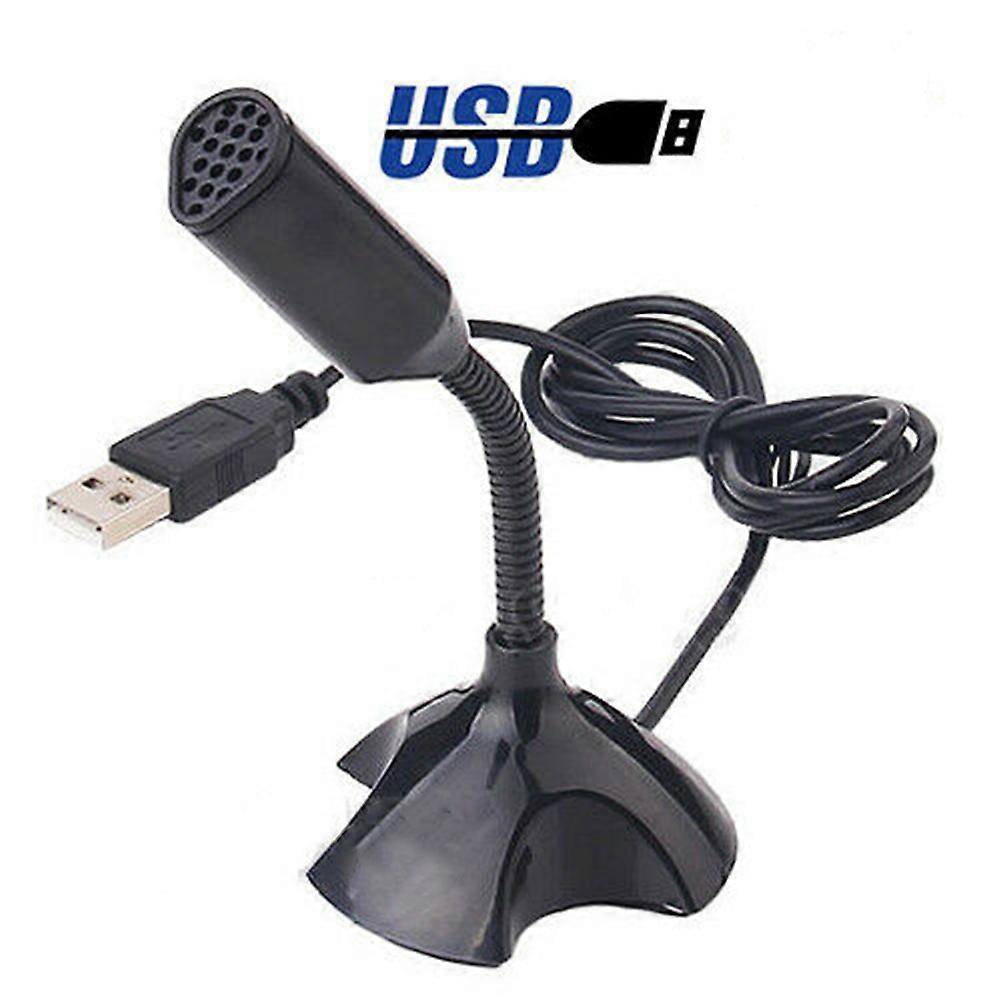Podcast Microphones USB Microphone for Computer Black 13.5x5.5x5.5cm Sound Recording Online Chatting 1Pack