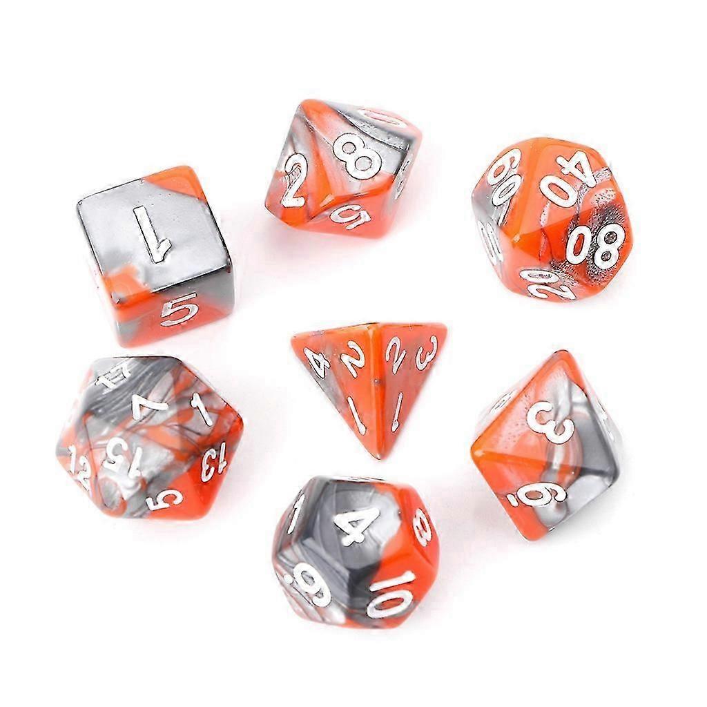 7pcs Acrylic Polyhedral Dice Set for TRPG Board Games D4-D20