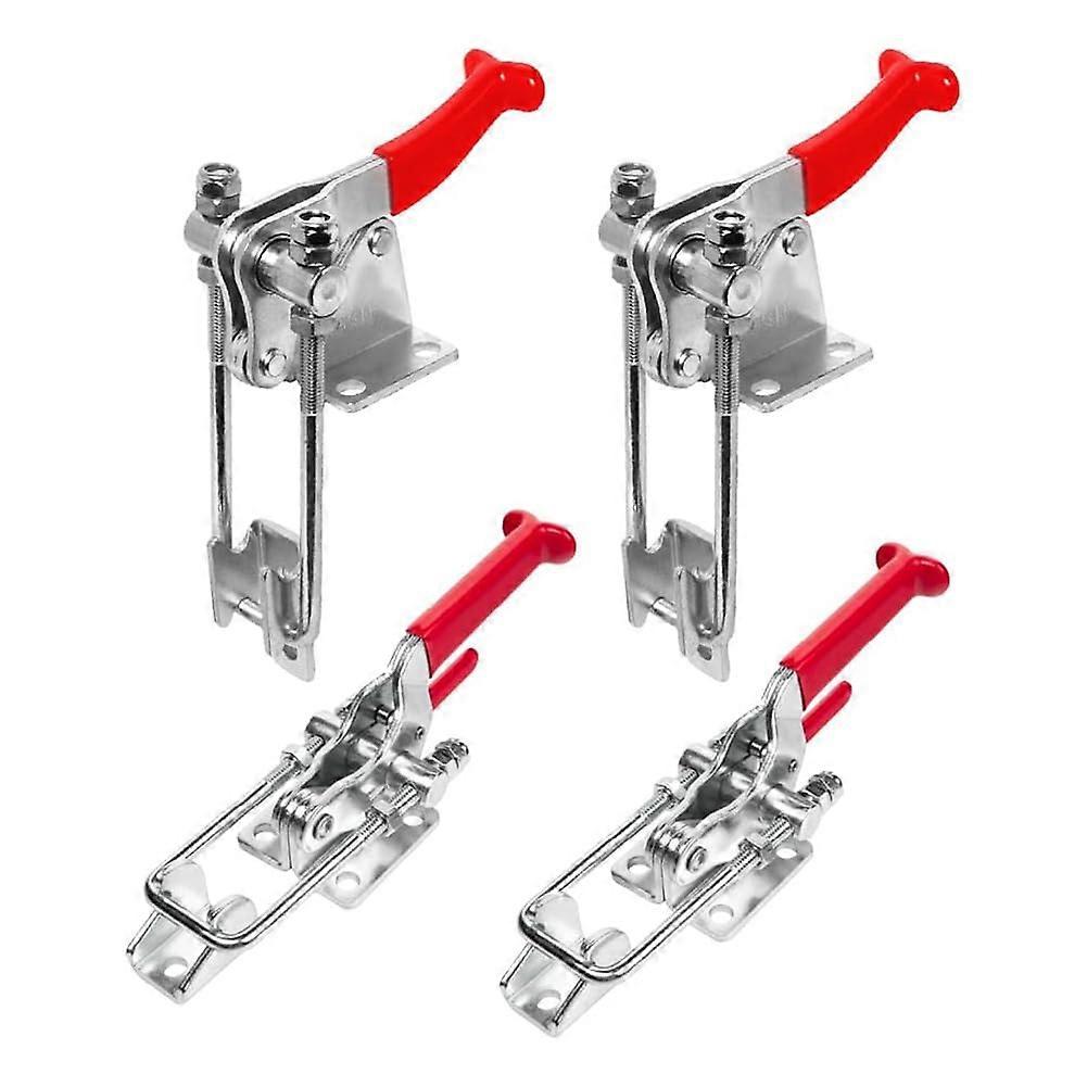 4 Pack Quick Release Adjustable U Bolt Fastener, 90 Degree Vertical and Self-Locking Model 40344 and 40341