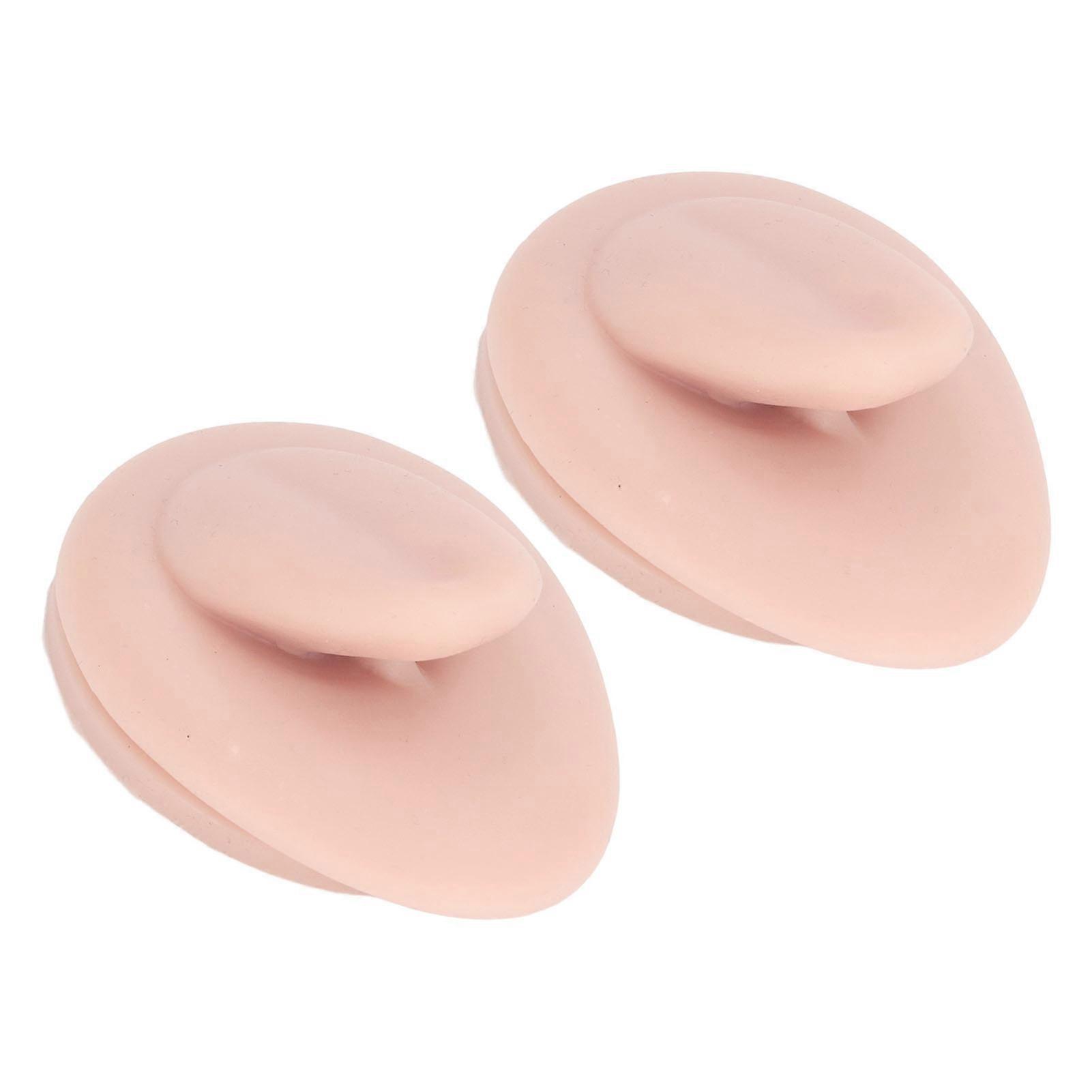 2pcs Silicone Tongue Model Lifelike Soft Human Tongue Model for Piercing Practice Display