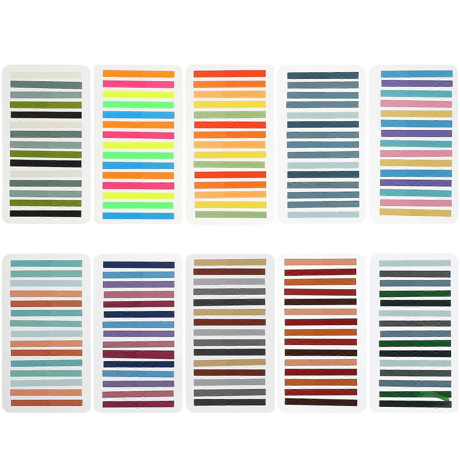 10Pcs Colored Highlight Bookmarks Highlight Bookmarks Practical Reading Strips Reading Supplies