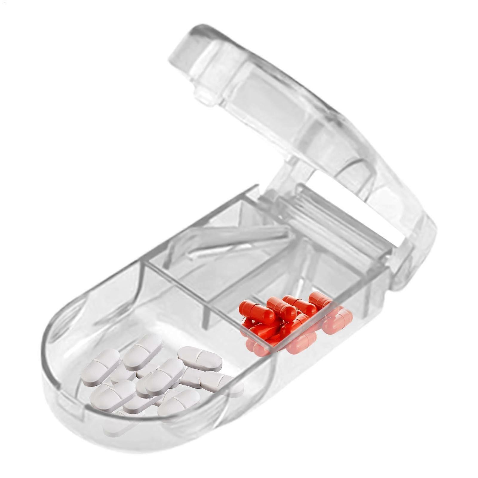 Pill Cutter Splitter with Dispenser Professional for Small or Large Pills Portable