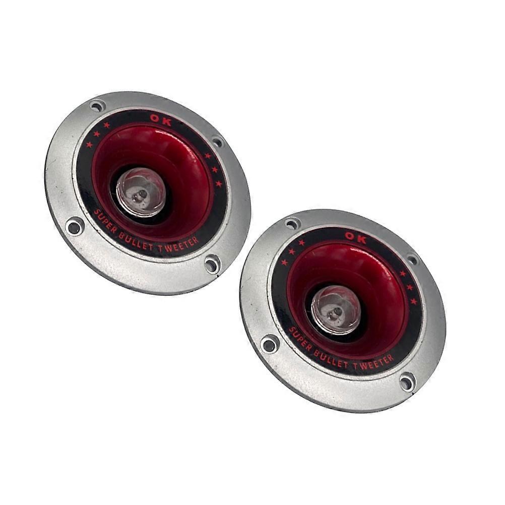 Auto Tweeter Speakers Car Tweeter Loudspeaker Vehicle Use 3.8×3.8×2in Replacement Horn 2Pcs