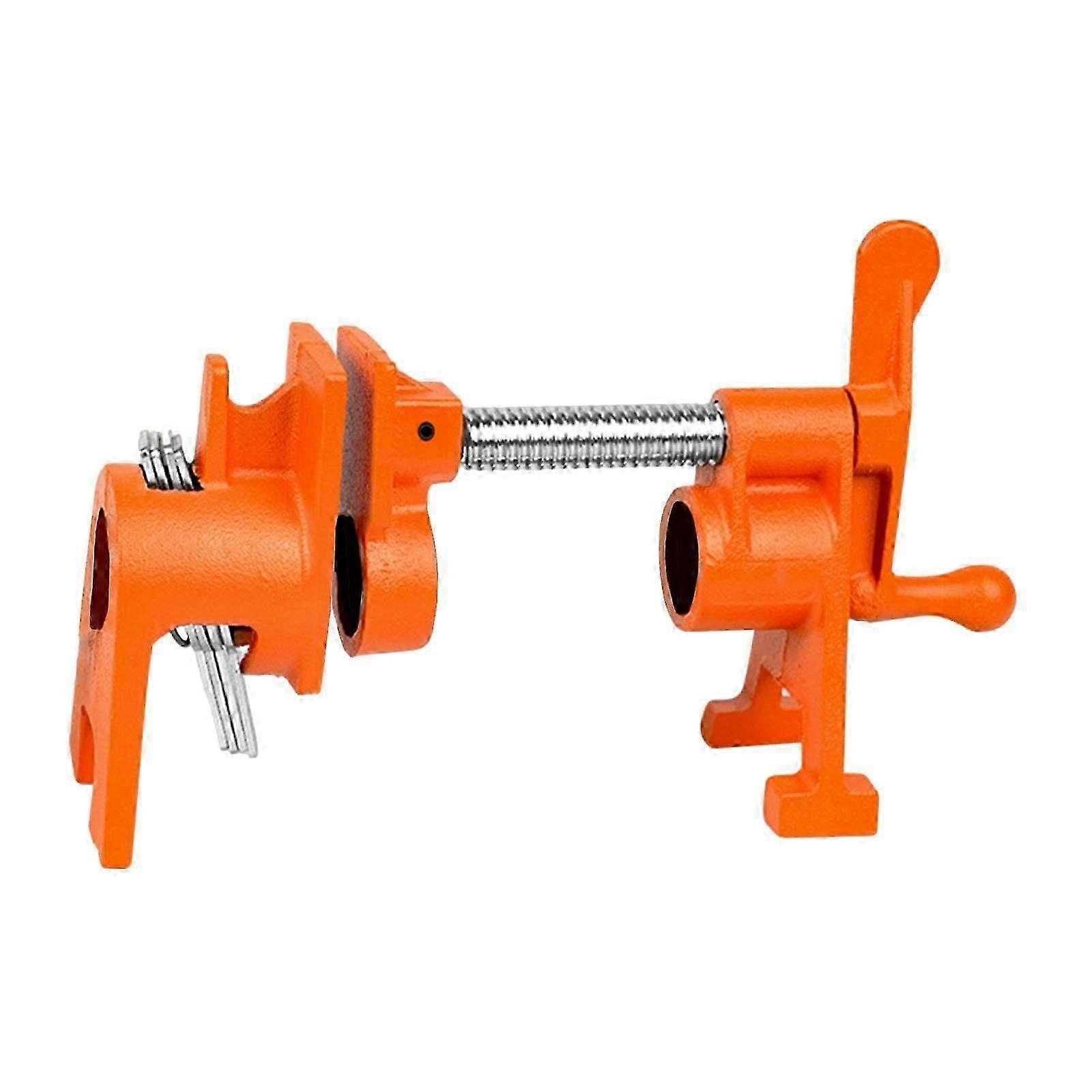 3/4" Wood Gluing Pipe Clamp Metal for Carpenters Easily Install Professional Yellow