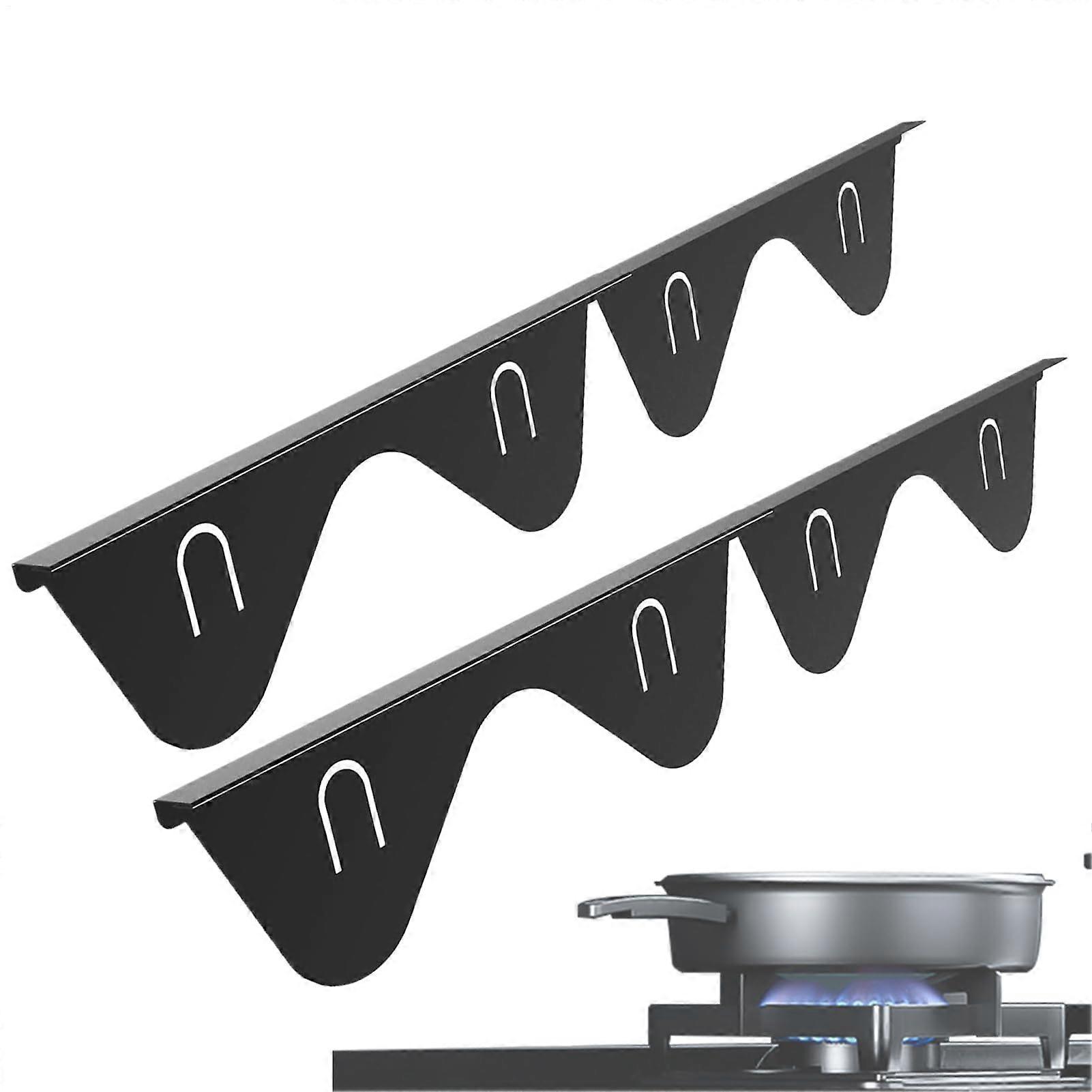 Oven Lid for Commercial Use | 2 x Countertop Baffle | Adjustable Length 13.8 – 27.5 Inches | Black Cooking Oven Table