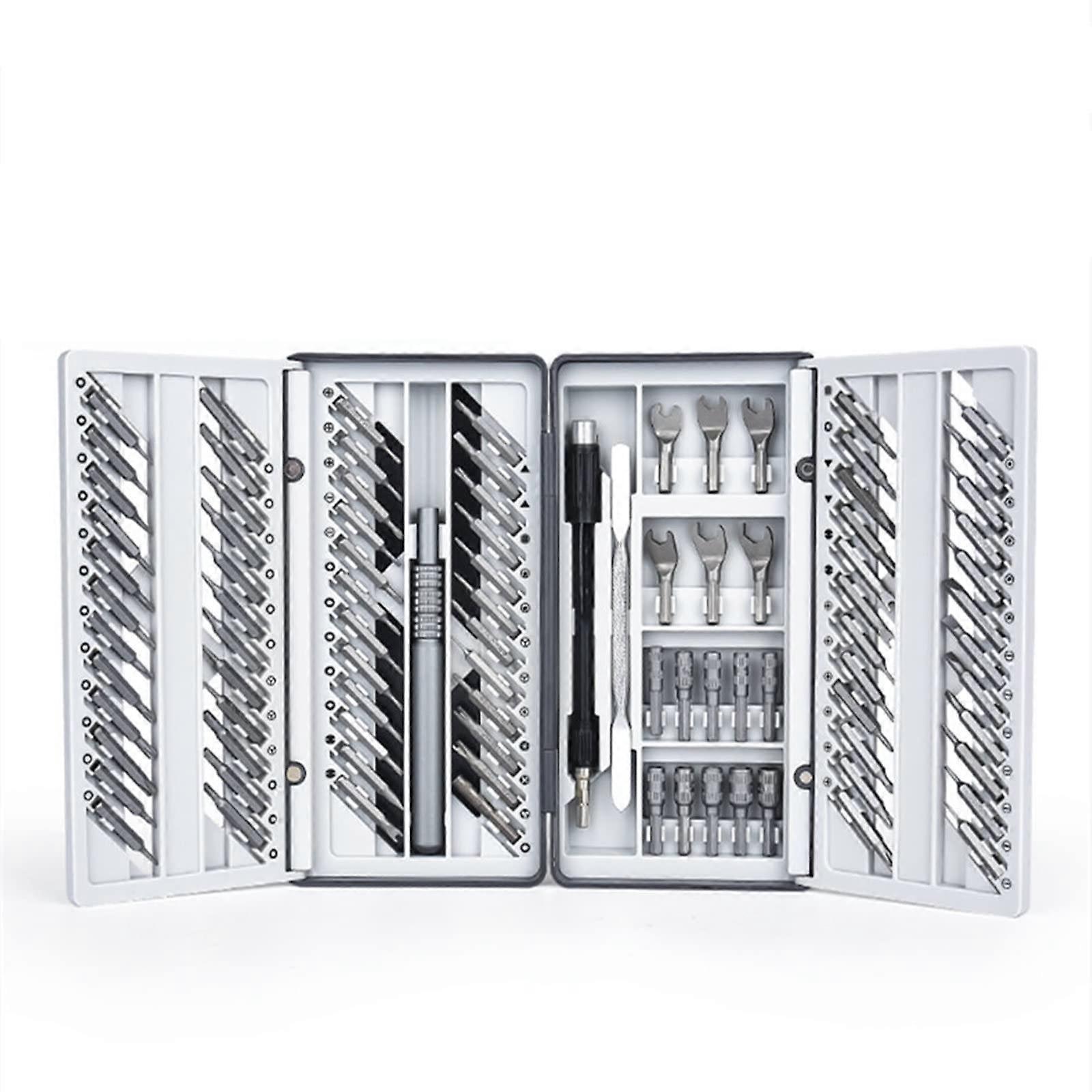 Magnetic Screwdriver Set with 91 Precision Bits, Multifunctional Tools for Professional Maintenance, Compatible with Various Applications