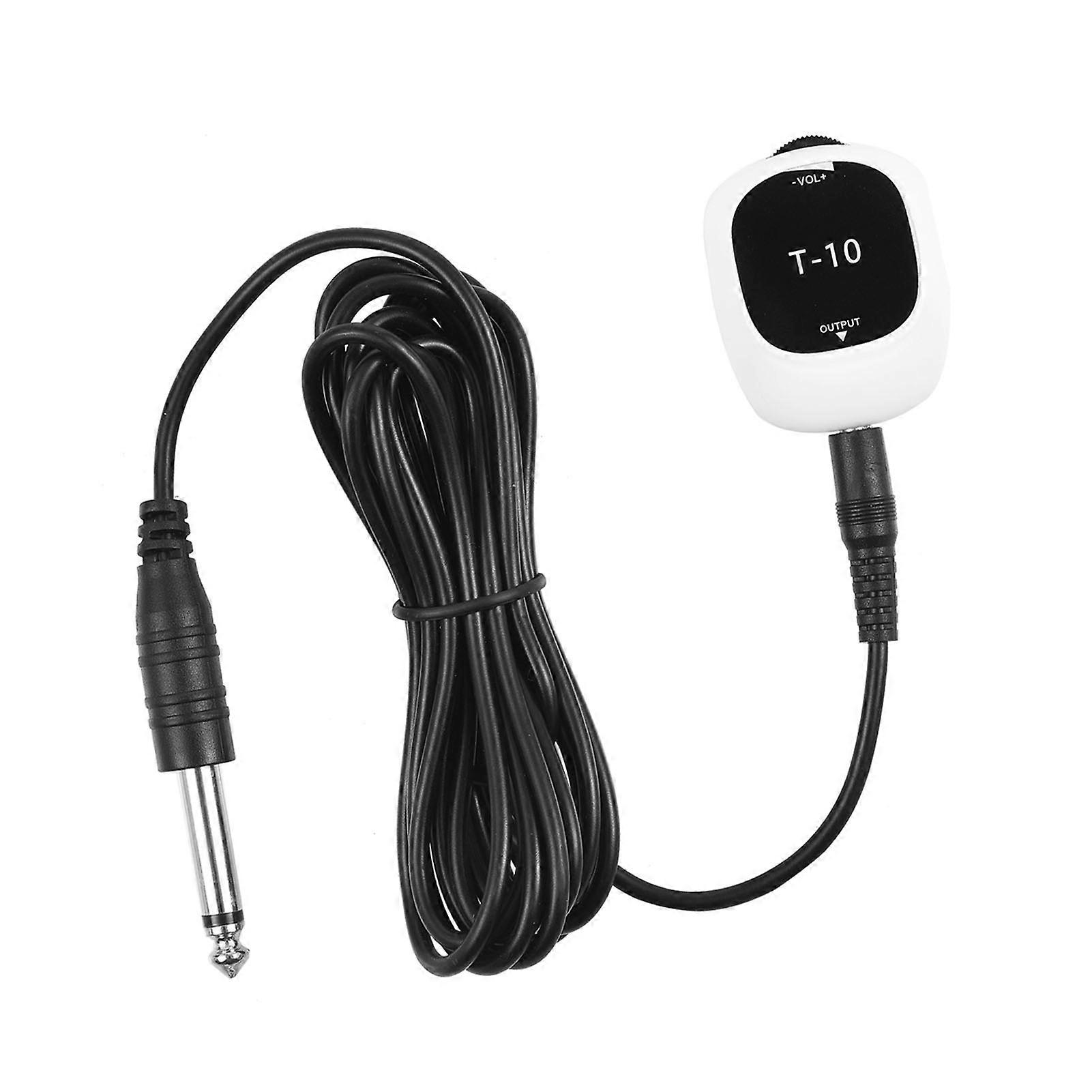 Piezo Pickup Universal No Drilling Self-adhesive Pick-up 6.5mm Audio Interface for Speaker, Multifunction Pickup for Guitar Ukulele Violin Mandolin B