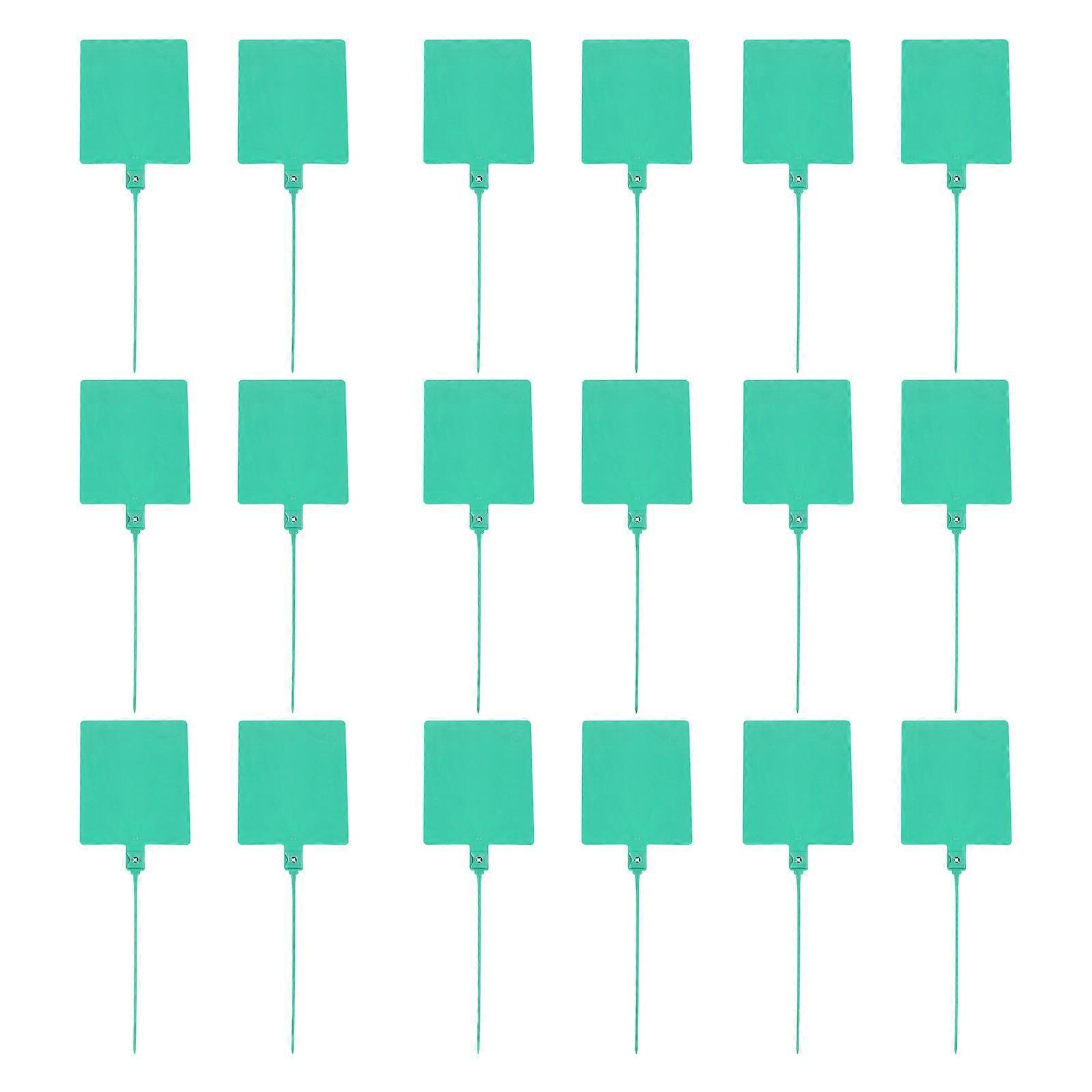 Zip Tie Labels Cord Identification Tags Rectangular Design For Professional Use Green 25x8.3cm Securing Items 100Pcs