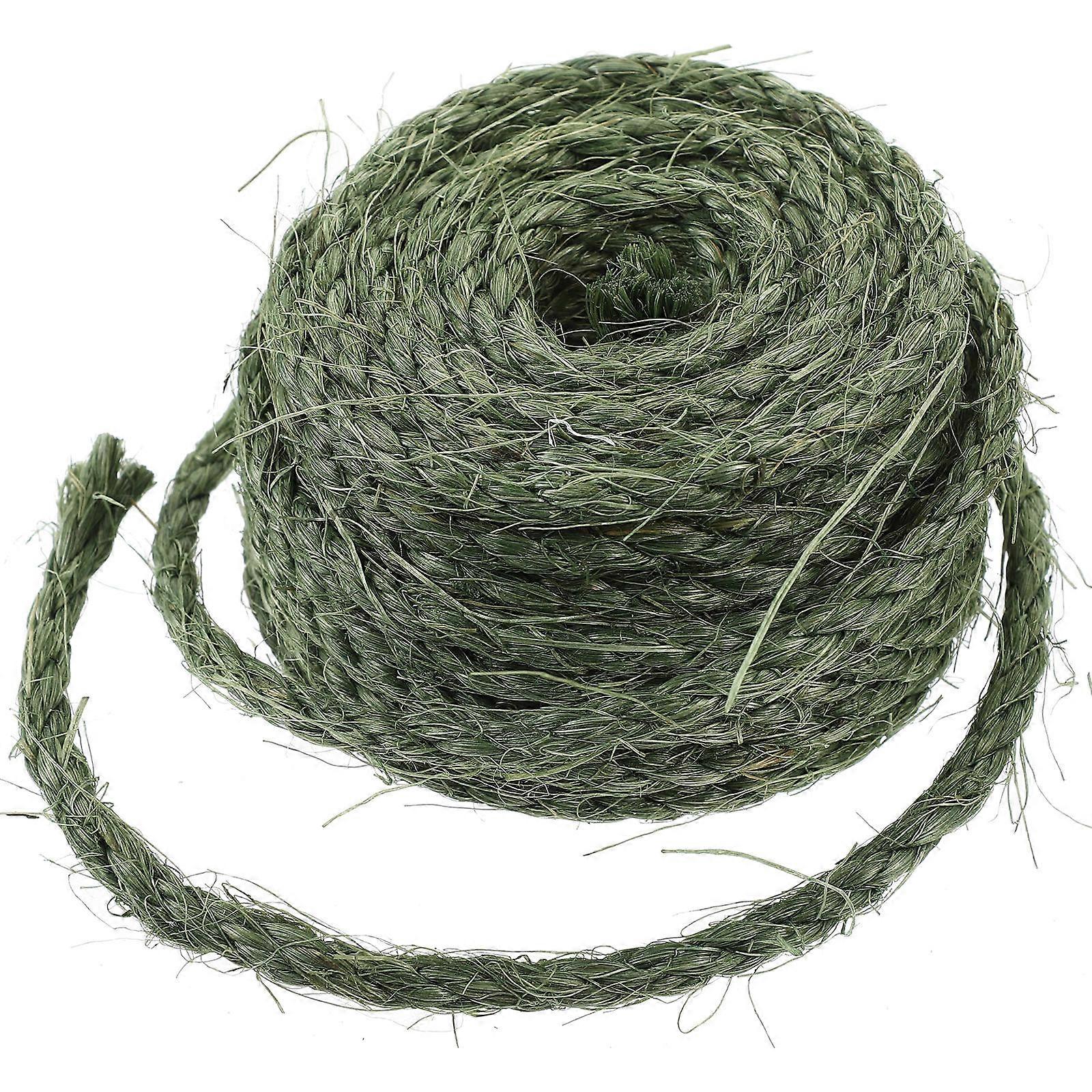 Natural Green Sisal Hemp Rope for Cat Tree Scratching DIY Repair Durable Cat Accessory 100 Feet
