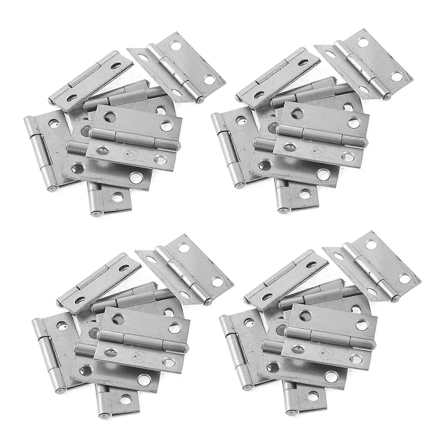 Rectangle Folding Closet Cabinet Door Hinge Hardware 1.5Inch 40 Pcs