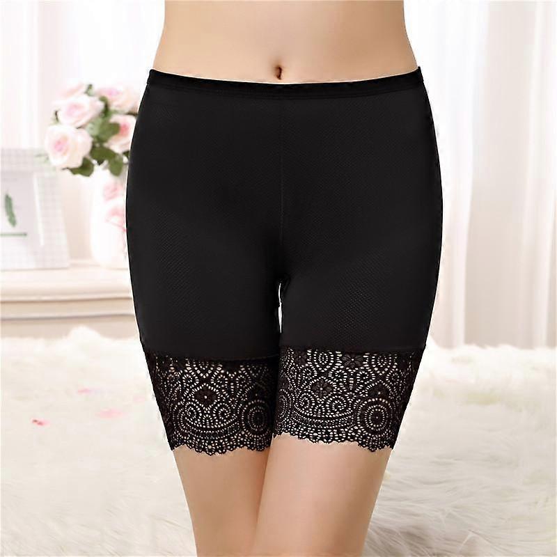 Women's Plus Size Seamless Lace Safety Shorts